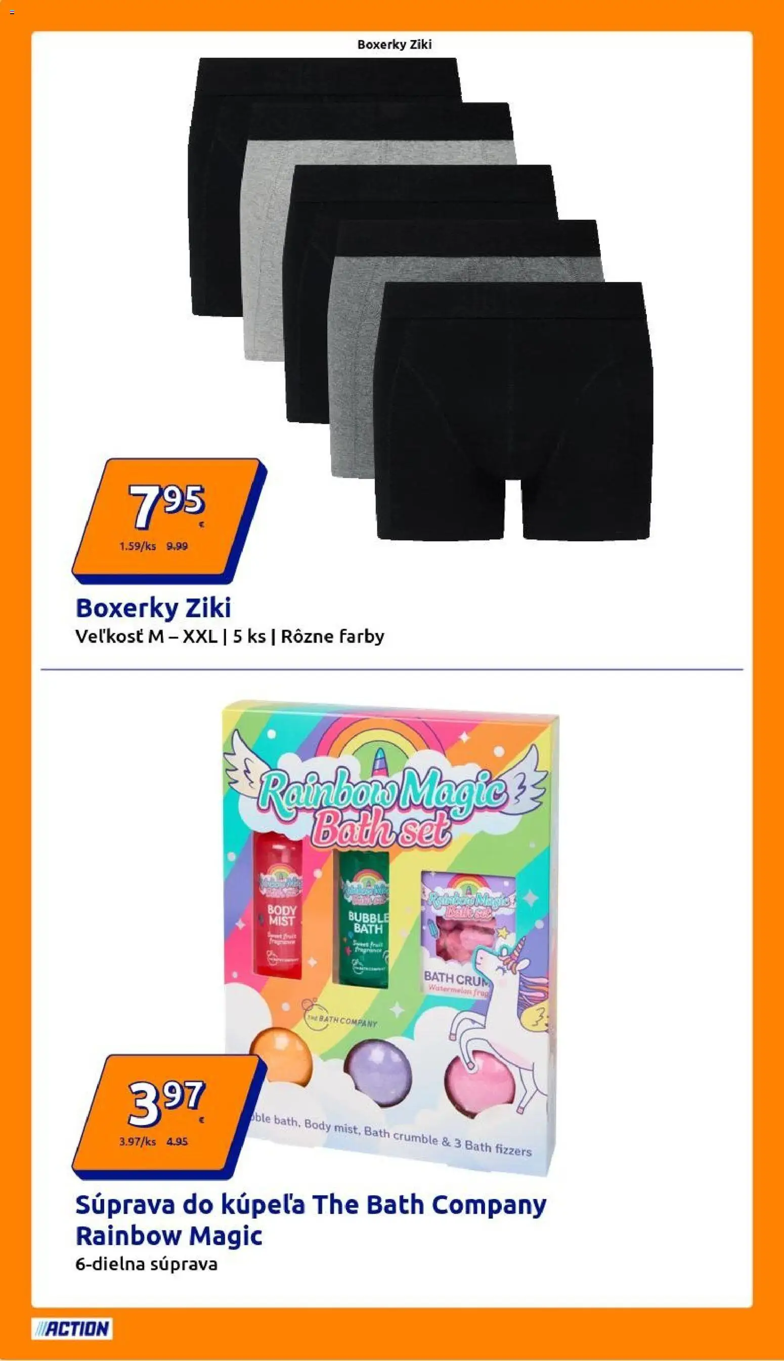 Nové Action akcie – leták je platný od 10.12.2025 | Strana: 8 | Produkty: Boxerky