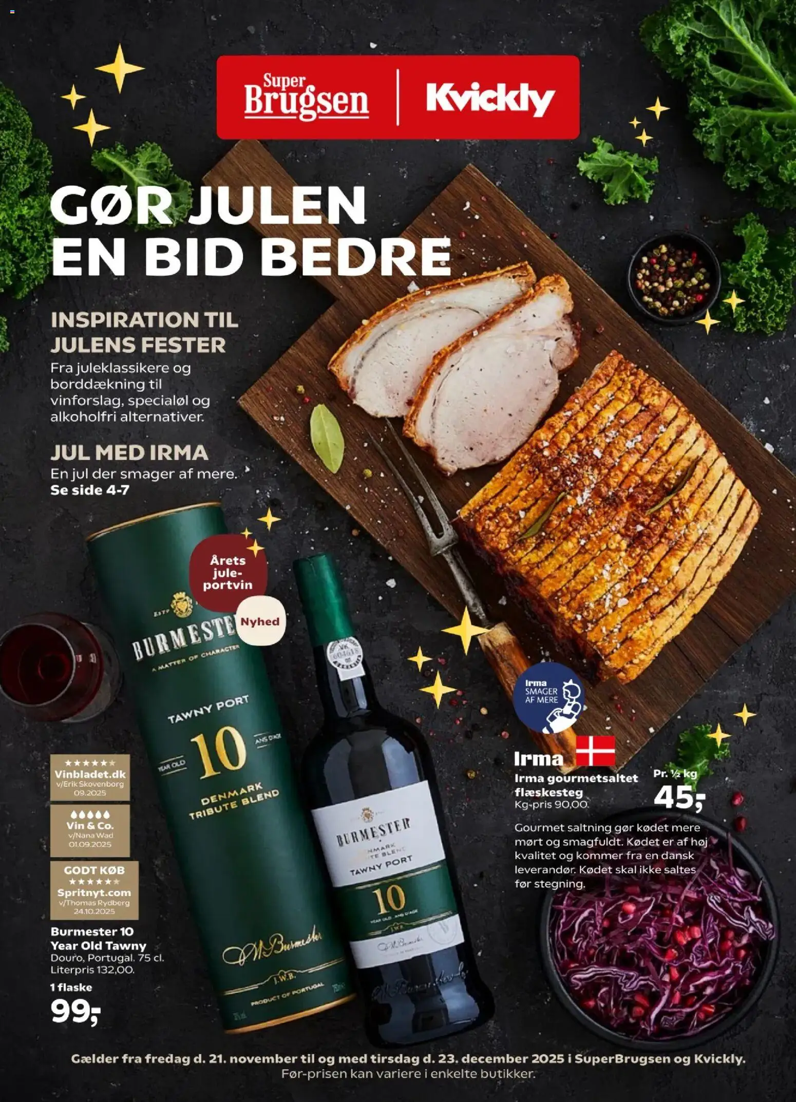 Kvickly tilbudsavis – gyldig fra 21.11.2025 | Side: 41 | Produkter: Vin, Te, Flæskesteg