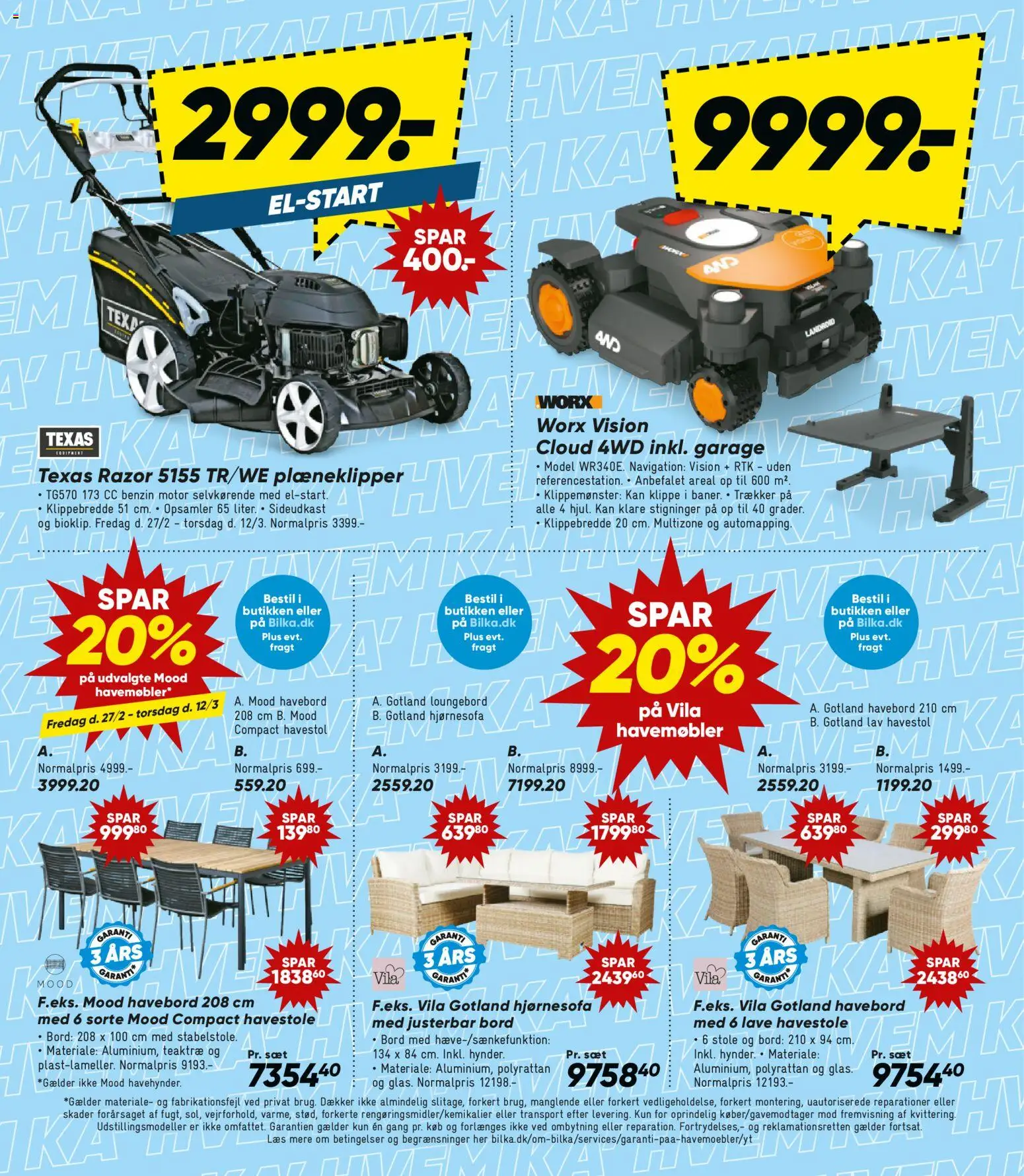 Bilka tilbudsavis – gyldig fra 27.02.2026 | Side: 18 | Produkter: Bord, Havemøbler, Havestole, Hjørnesofa