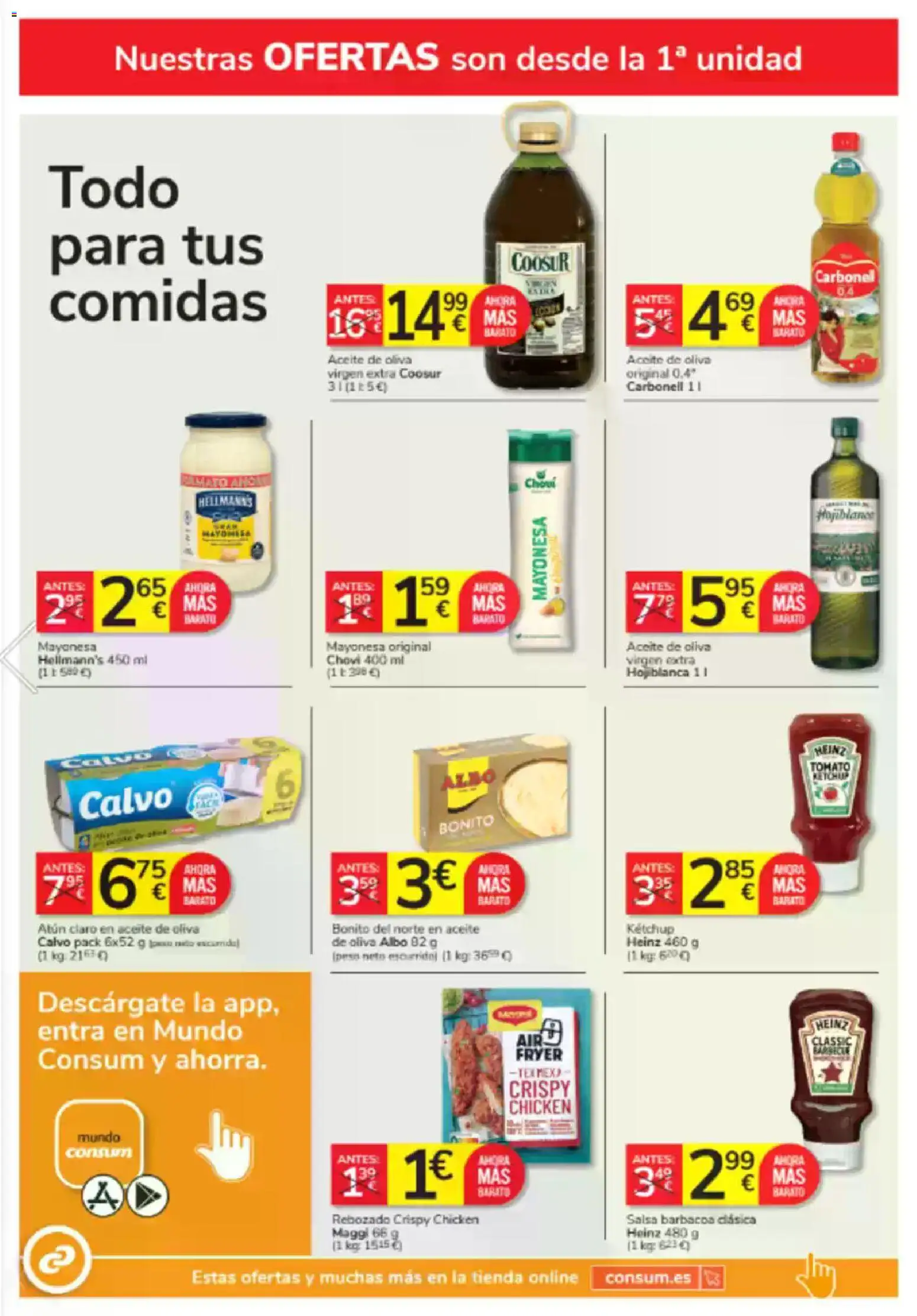 Consum folleto │ válido desde el 23.10.2025 | Página: 26 | Productos: Aceite, Οθόνη προβολής, Peso, Atún claro