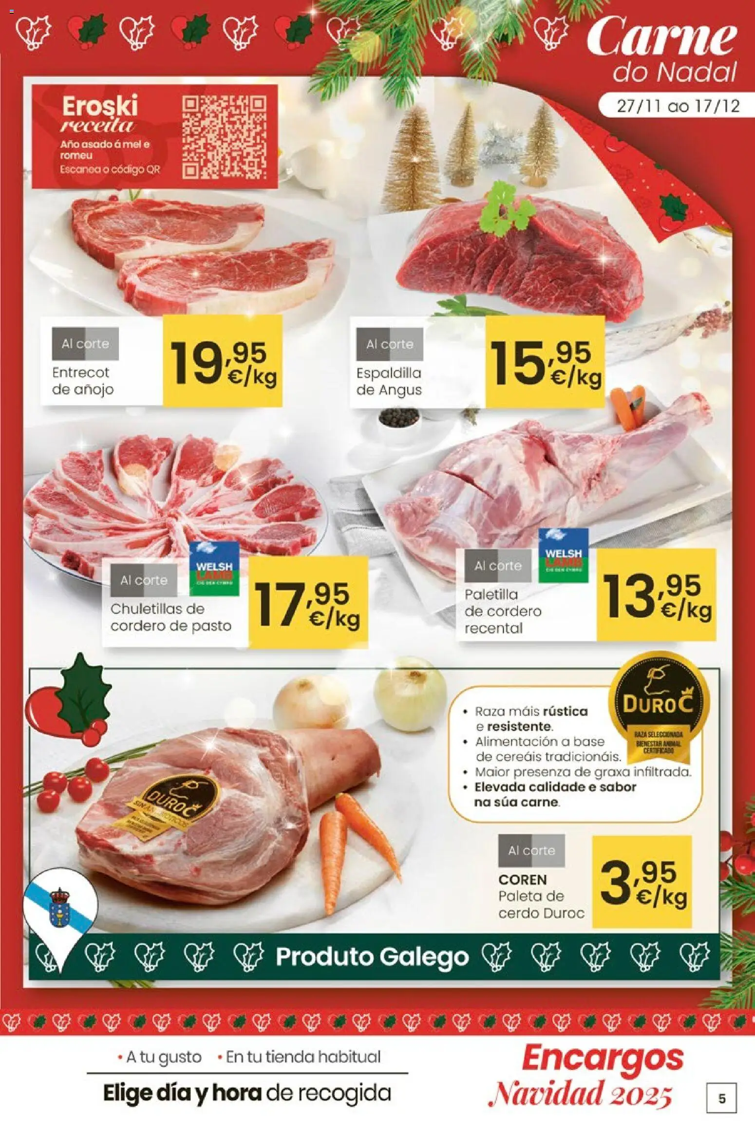 Eroski - Center │ válido desde el 27.11.2025 | Página: 5 | Productos: Cerdo, Φίλτρο καφέ