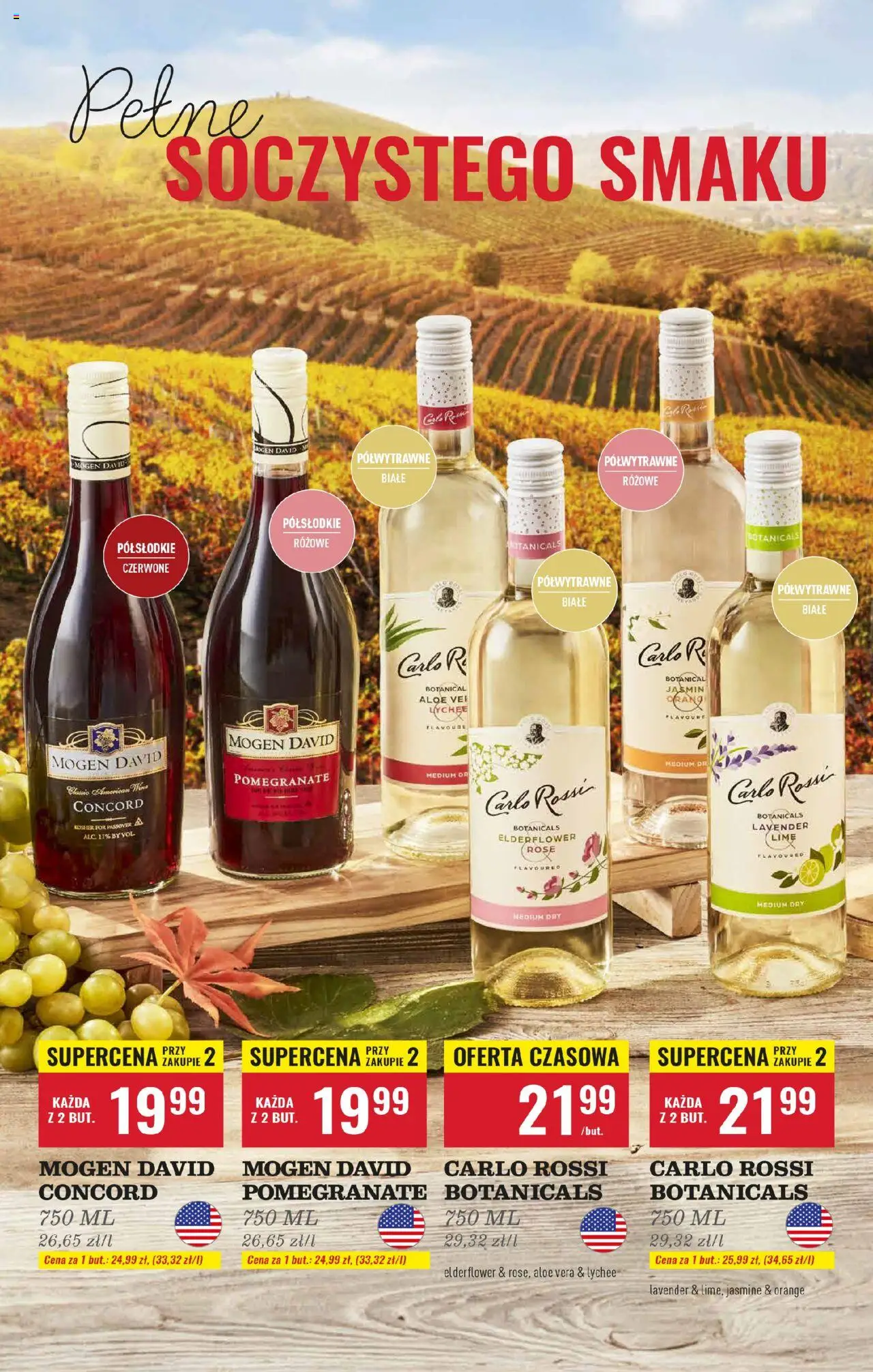 Biedronka gazetka - Czas na toast od 06.10.2025 | Strona: 12 | Produkty: Mogen david pomegranate, Carlo Rossi