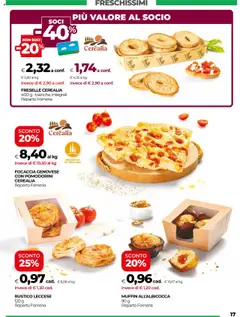 Volantino COOP del 22.05.2025 | Pagina: 17 | Prodotti: Pomodorini, Cereali, Focaccia, Muffin