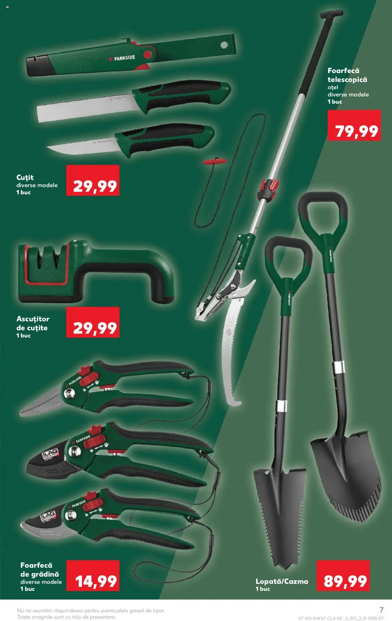 Kaufland RO akciós ujság - amely érvényes a következő dátumtól: 10.09.2025 | Oldal: 7 | Termékek: Parkside
