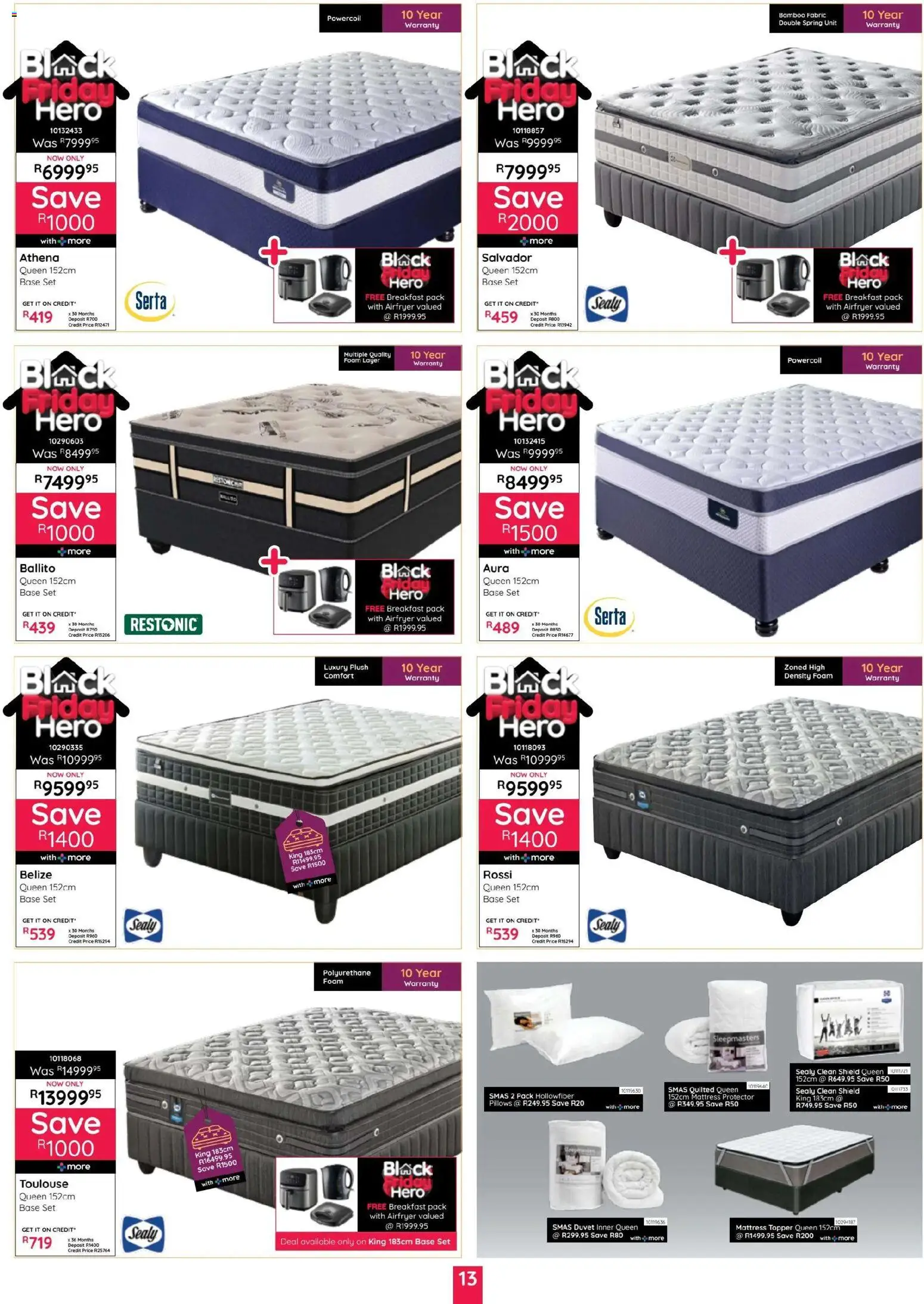 New Bradlows catalogue – valid from 10.11.2025 | Page: 13 | Products: Duvet, Mattress, Foam