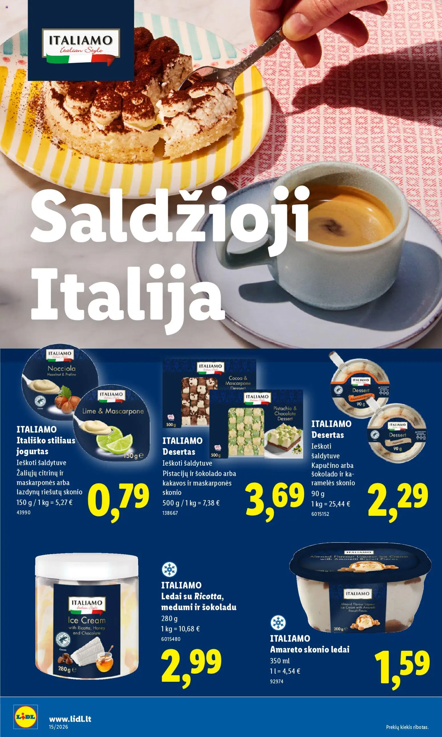 LIDL akcijos nuo 06.04.2026 | Puslapis: 16 | Prekių: Ledai, Jogurtas