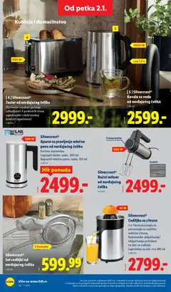 Silvercrest® Ručni mikser od nerđajućeg čelika, Ručni mikser, 5 nivoa brzine - pregled Lidl kataloga - važi od 02.01.2026 | Strana: 66