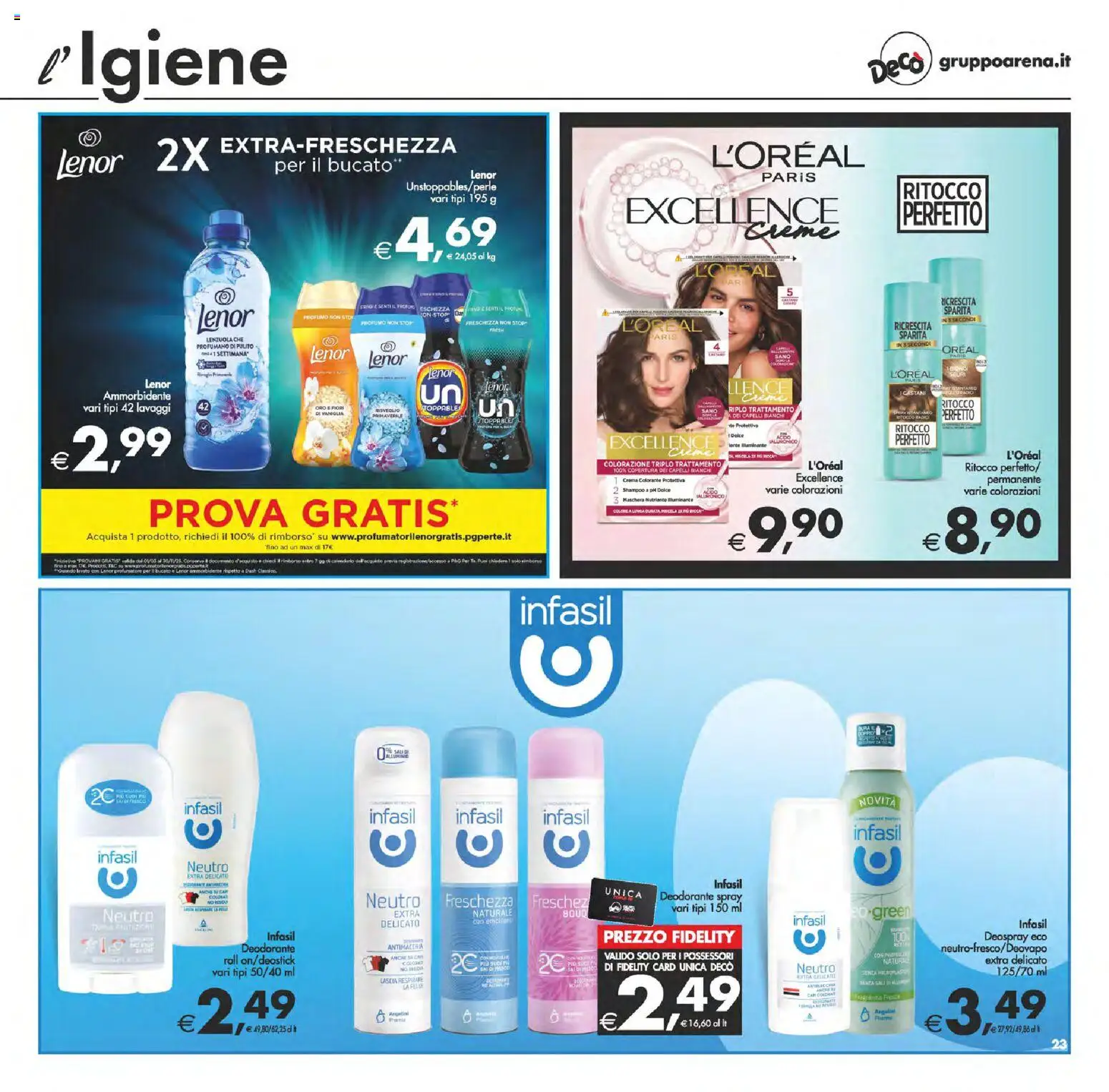 Volantino Decò del 24.10.2025 | Pagina: 27 | Prodotti: Illuminante, Shampoo, Lenzuola, Profumo