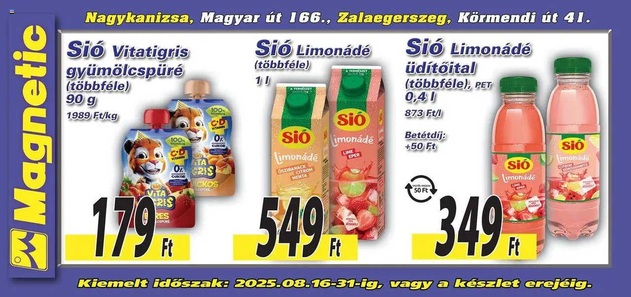 Magnetic akciós ujság - amely érvényes a következő dátumtól: 16.08.2025 | Oldal: 3 | Termékek: Görögdinnye, Gyümölcs, Eper, Citrom