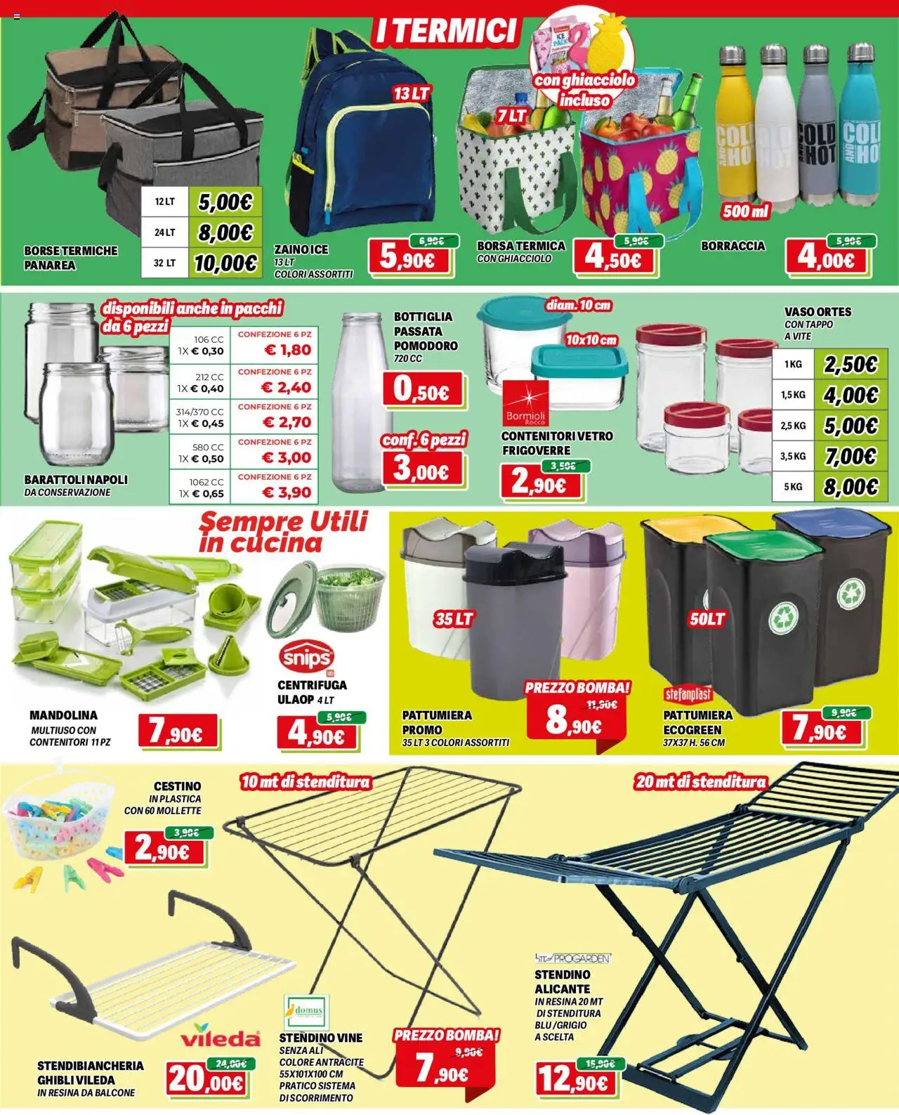 Volantino Orizzonte del 07.08.2025 | Pagina: 15 | Prodotti: Zaino, Stendibiancheria, Stendino, Barattoli