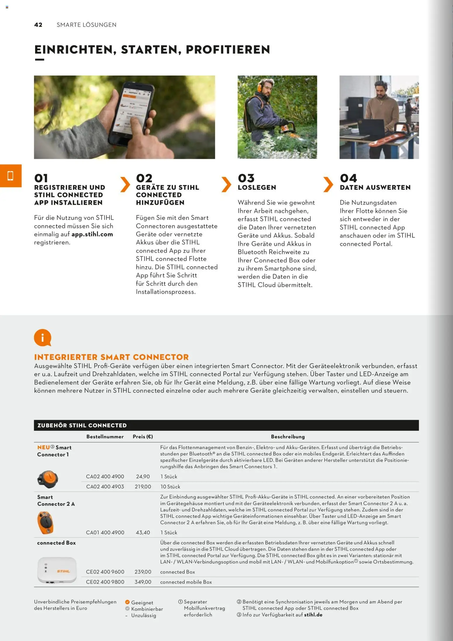 STIHL Katalog – gültig ab 01.01.2026 | Seite: 42 | Produkte: Box, Smartphone