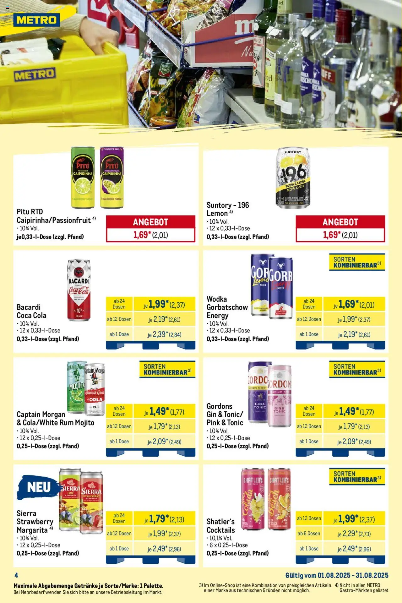 Metro Wochen-Angebote Händler - gültig ab dem 18.08.2025 | Seite: 11 | Produkte: Coca cola, Cola, Rum, Captain morgan
