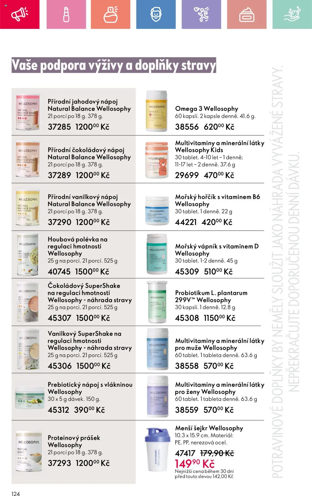Oriflame katalog č.08/2025 od 25.05.2025 | Strana: 124 | Produkty: Omega 3, Proteinový prášek, Hořčík, Omega