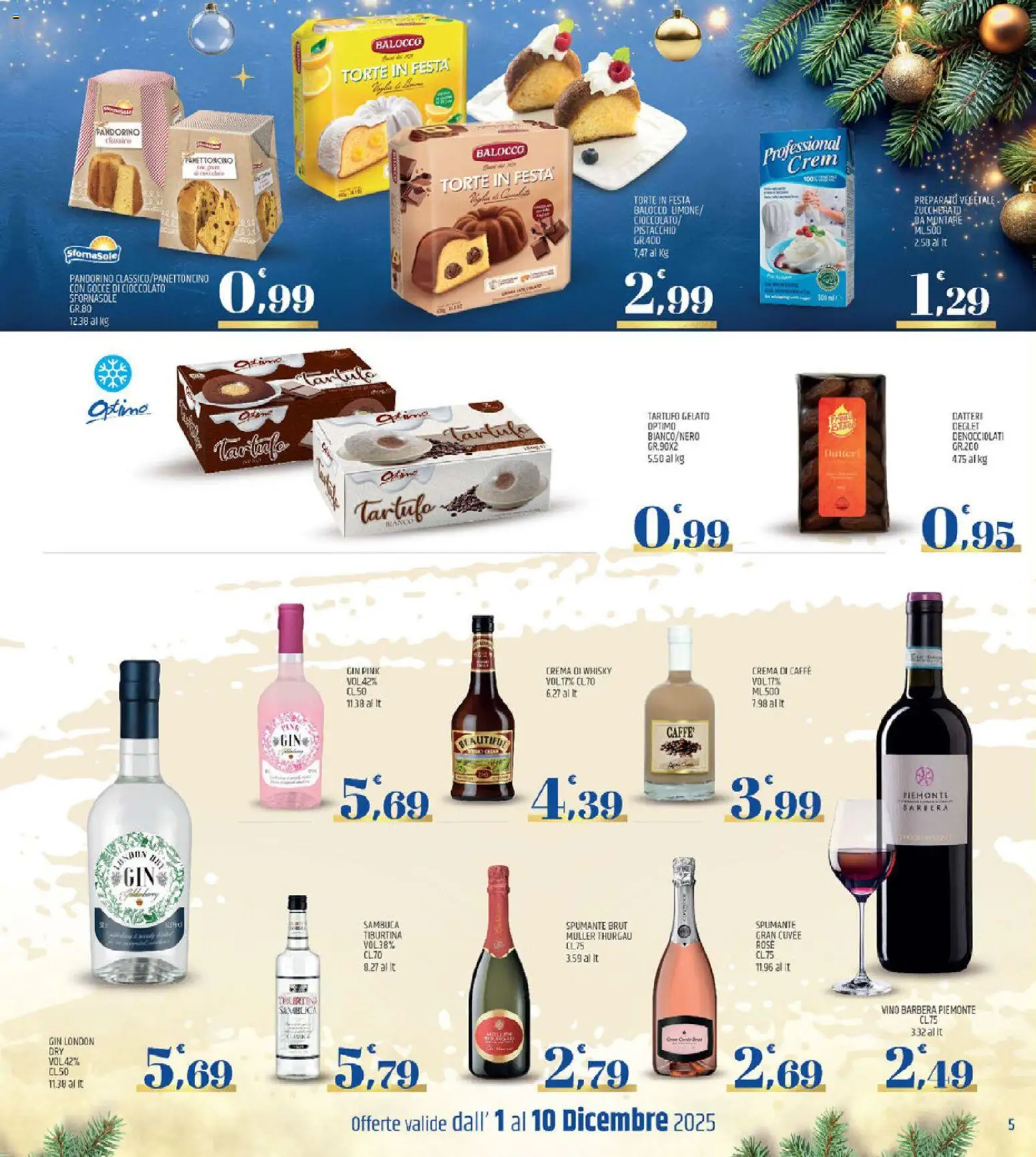 Volantino ARD Discount del 01.12.2025 | Pagina: 5 | Prodotti: Tartufo, Gin, Whisky, Vino