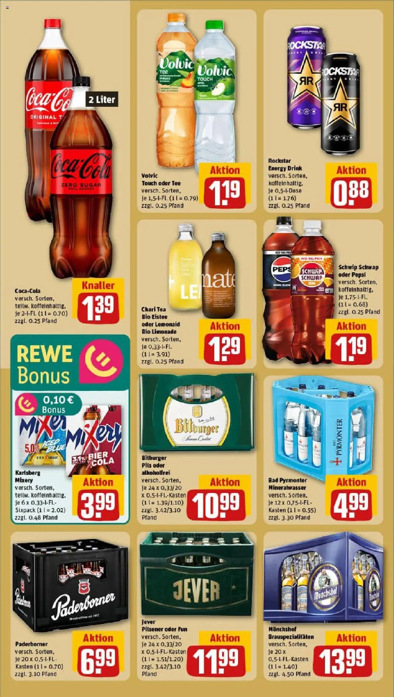 Rewe prospekt Lengerich	 - gültig ab dem 22.06.2025 | Seite: 20 | Produkte: Rockstar energy, Coca cola, Limonade, Mineralwasser