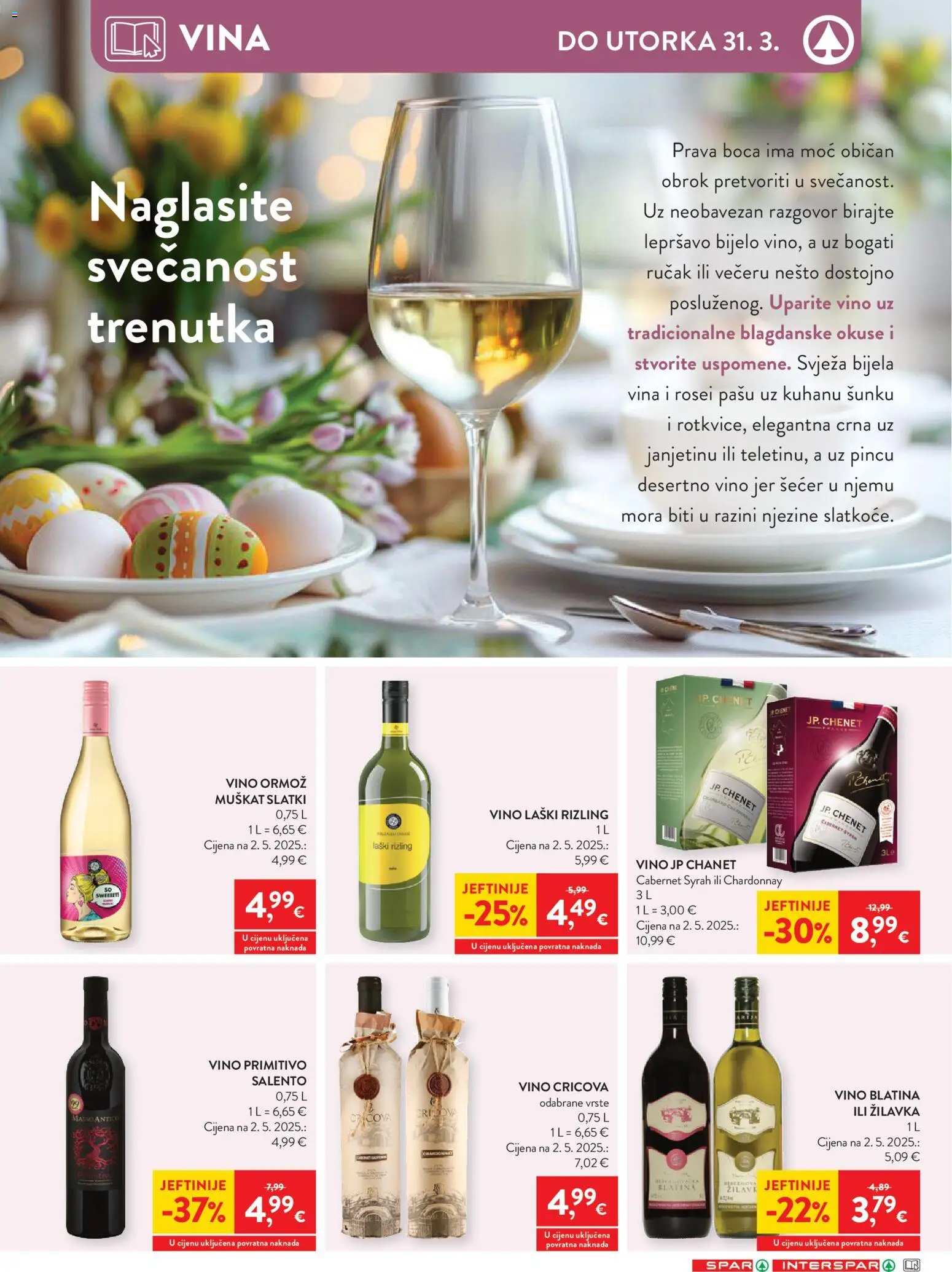 Spar katalog | vrijedi od 25.03.2026 | Stranica: 18 | Proizvodi: Vino, Šećer