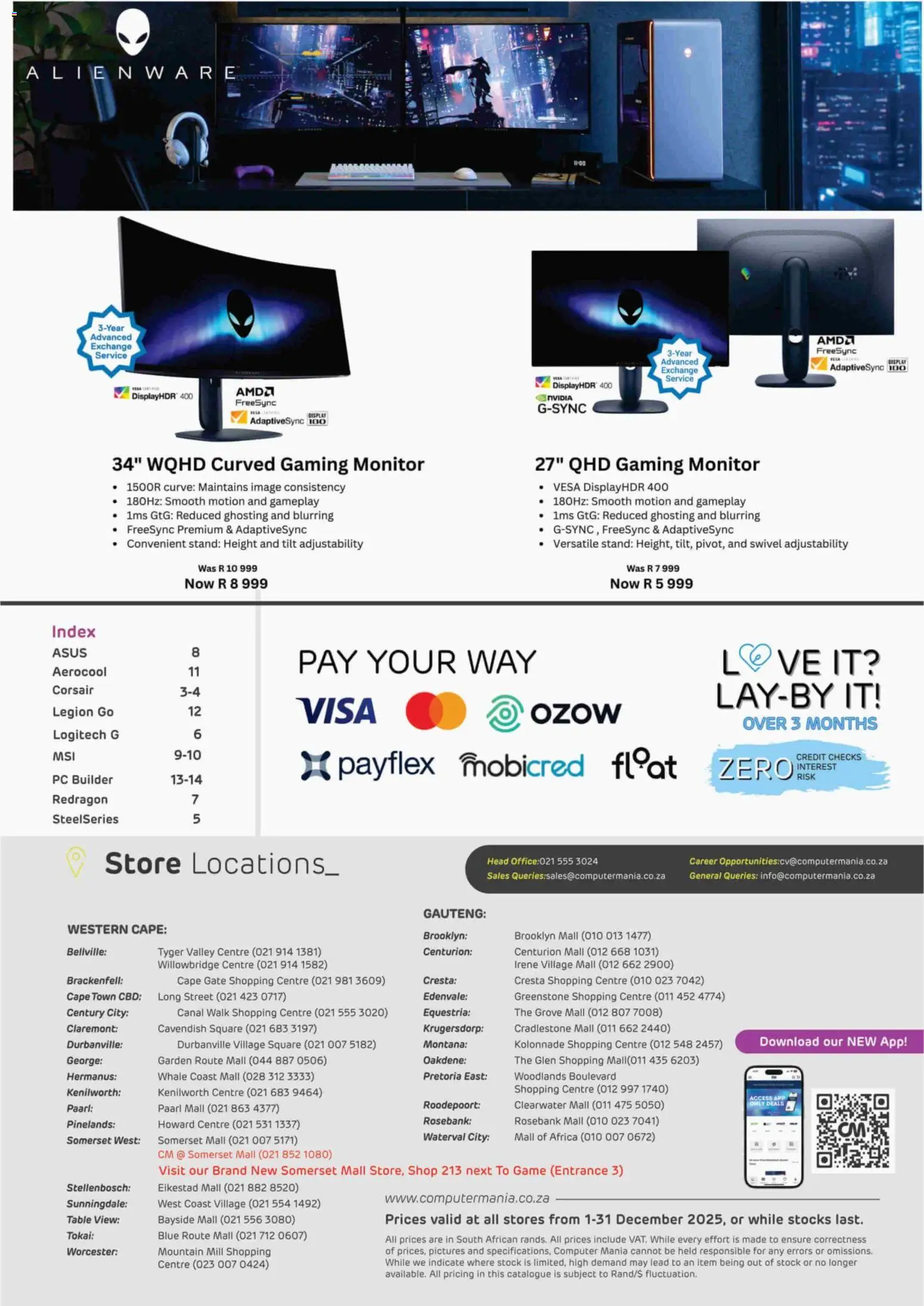 New Computer Mania catalogue – valid from 01.12.2025 | Page: 2 | Products: Monitor, PC, Computer, Gate
