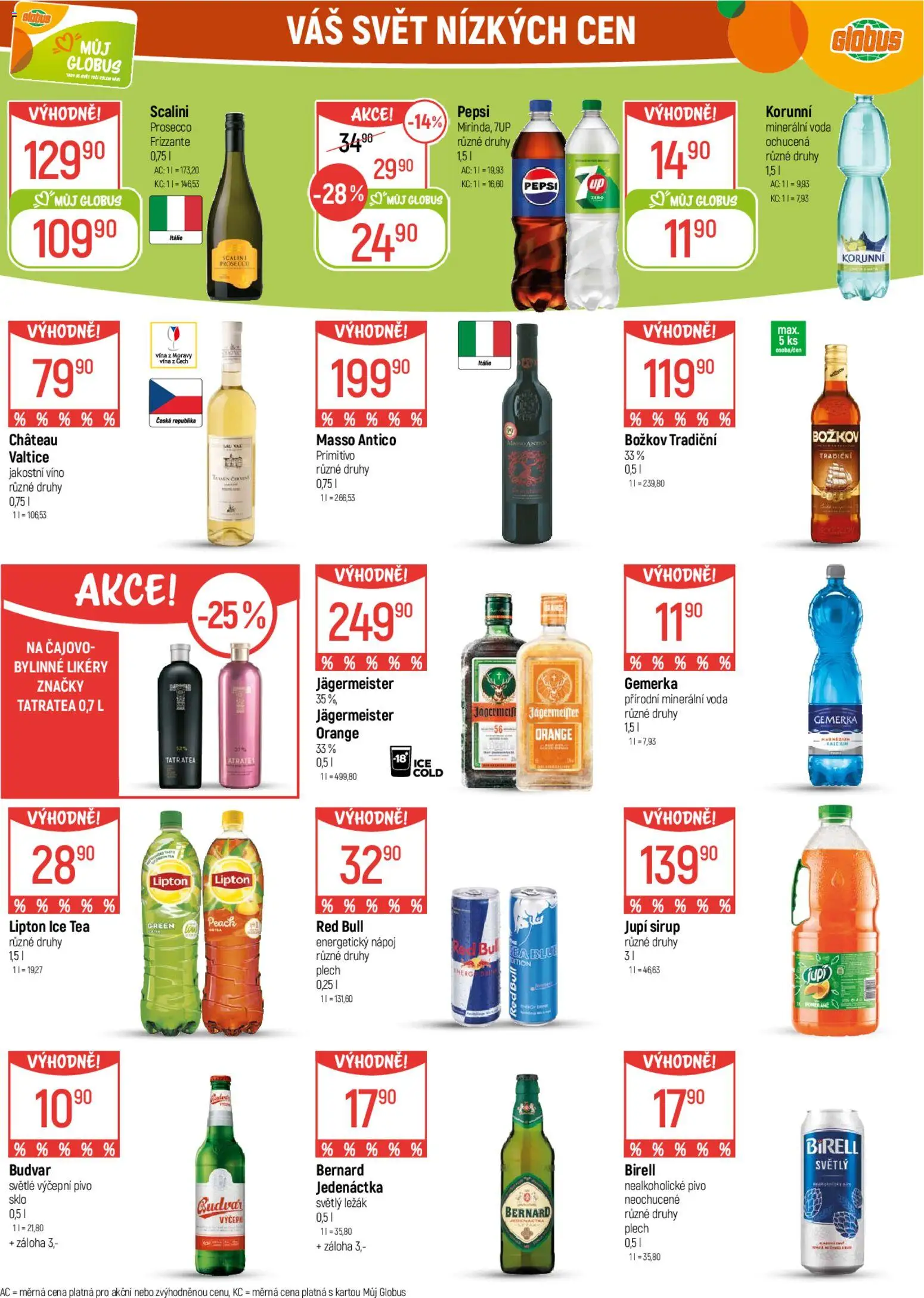 Globus leták od 18.02.2026 | Strana: 29 | Produkty: Frizzante, Jupí, Sirup, Minerální voda