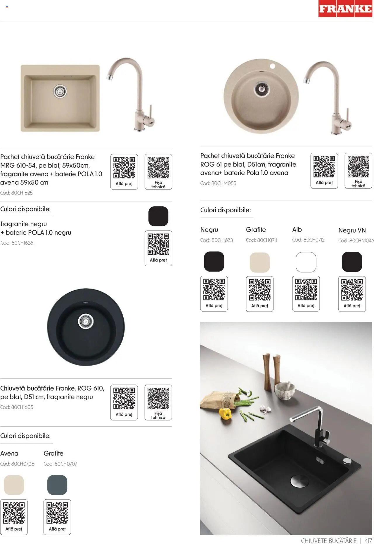 Catalog Romstal – valabil de la 25.11.2024 | Pagină: 417 | Produse: Bucătărie, Chiuvetă, Baterie