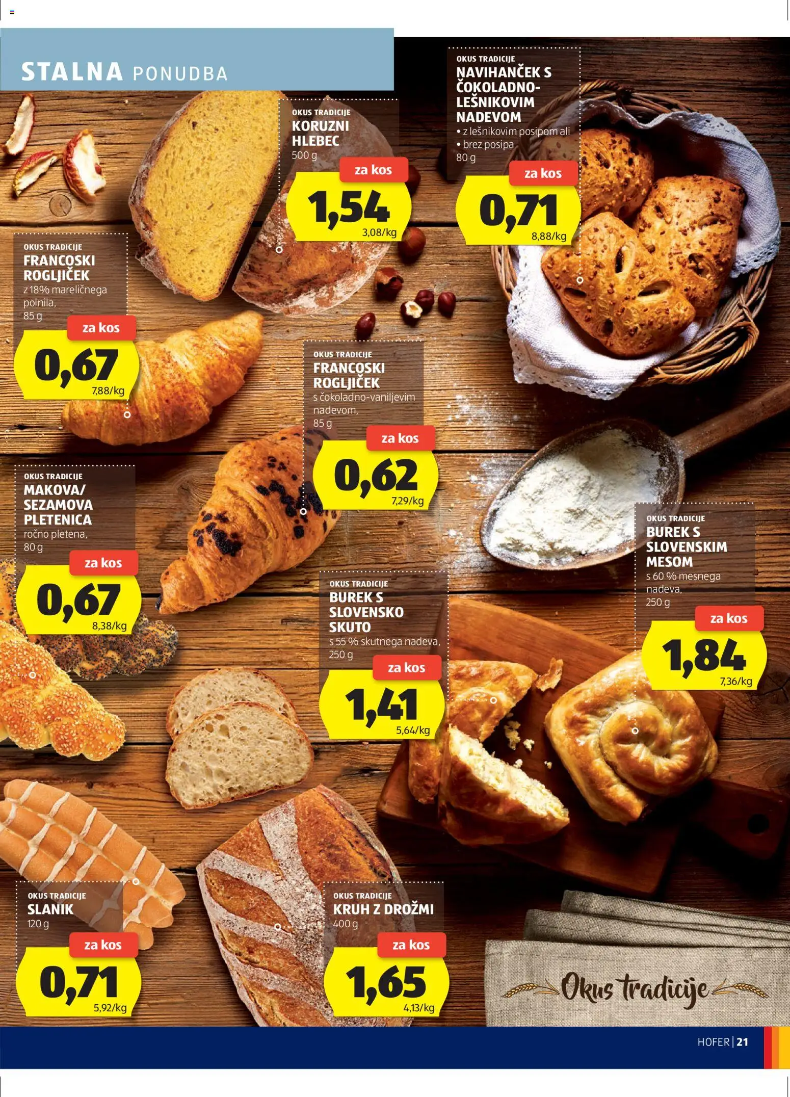 Hofer SI katalog | vrijedi od 11.12.2025 | Stranica: 21 | Proizvodi: Kruh, Burek