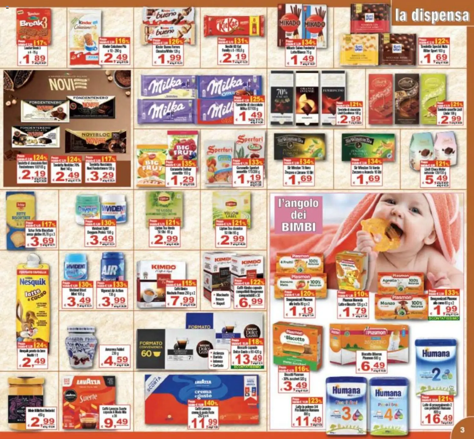 Volantino CTS del 06.03.2026 | Pagina: 3 | Prodotti: Manzo, Caramelle, Cacao, Lavazza