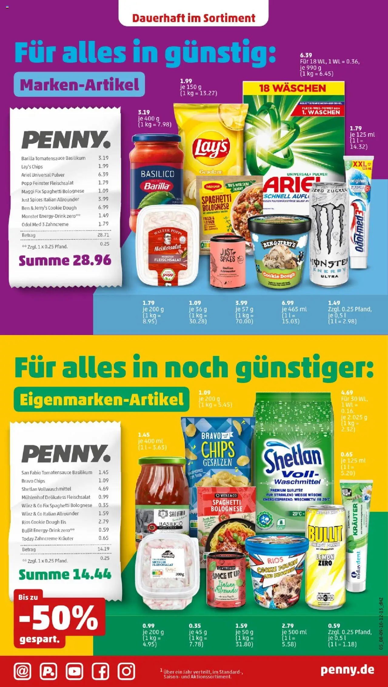 Penny - Niedersachsen - gültig ab dem 28.07.2025 | Seite: 5 | Produkte: Maggi, Ben & Jerry's, Monster, Chips