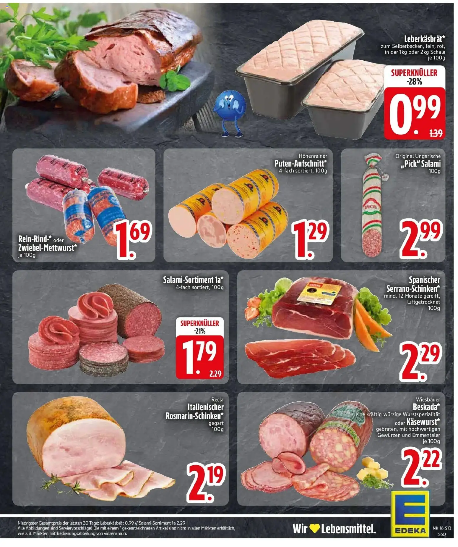 Edeka prospekt Altomünster	 – gültig ab 13.04.2026 | Seite: 15 | Produkte: Salami