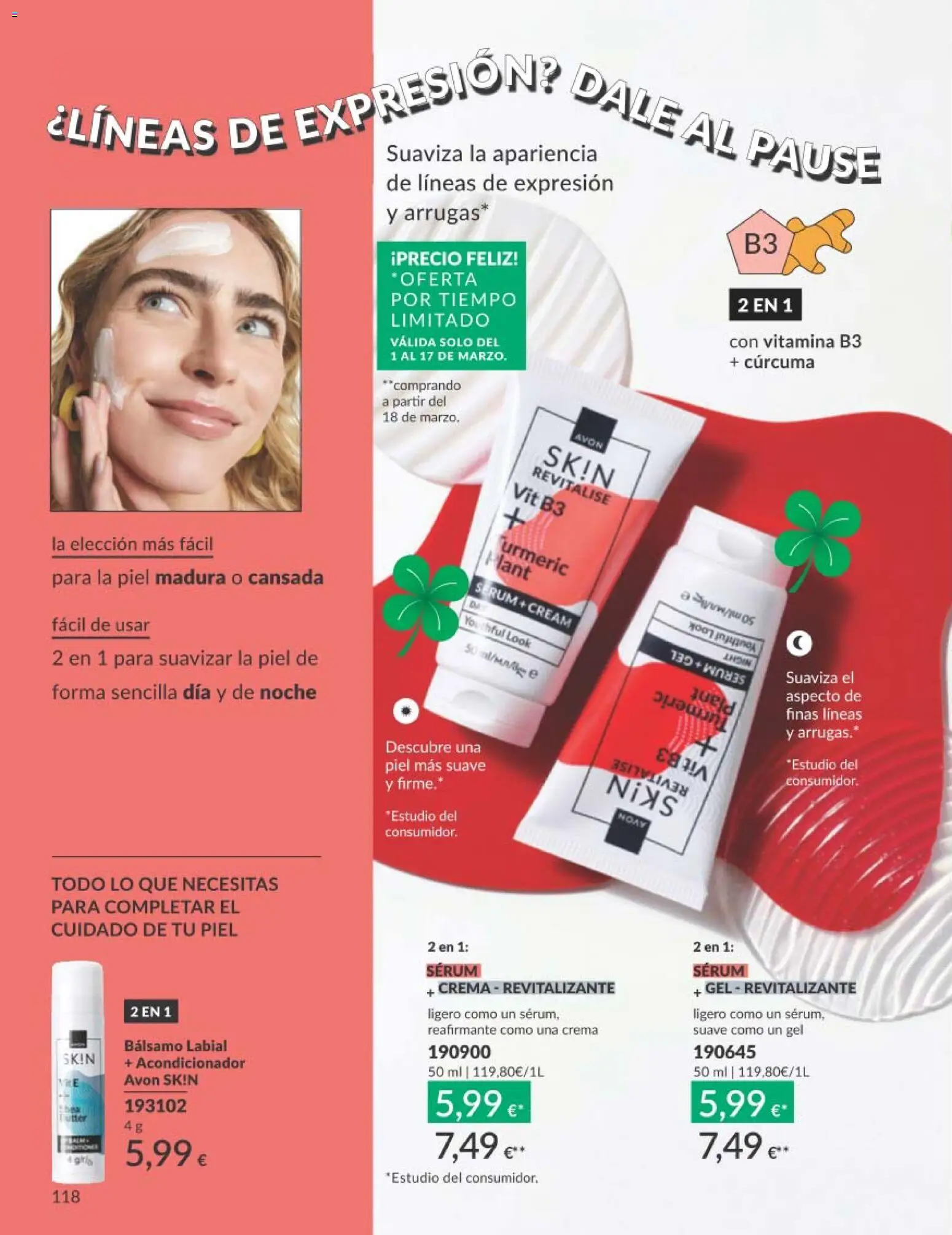 Catálogo AVON campaña 3 │ válido desde el 01.03.2026 | Página: 132 | Productos: Acondicionador, Sérum, Crema, Bálsamo labial