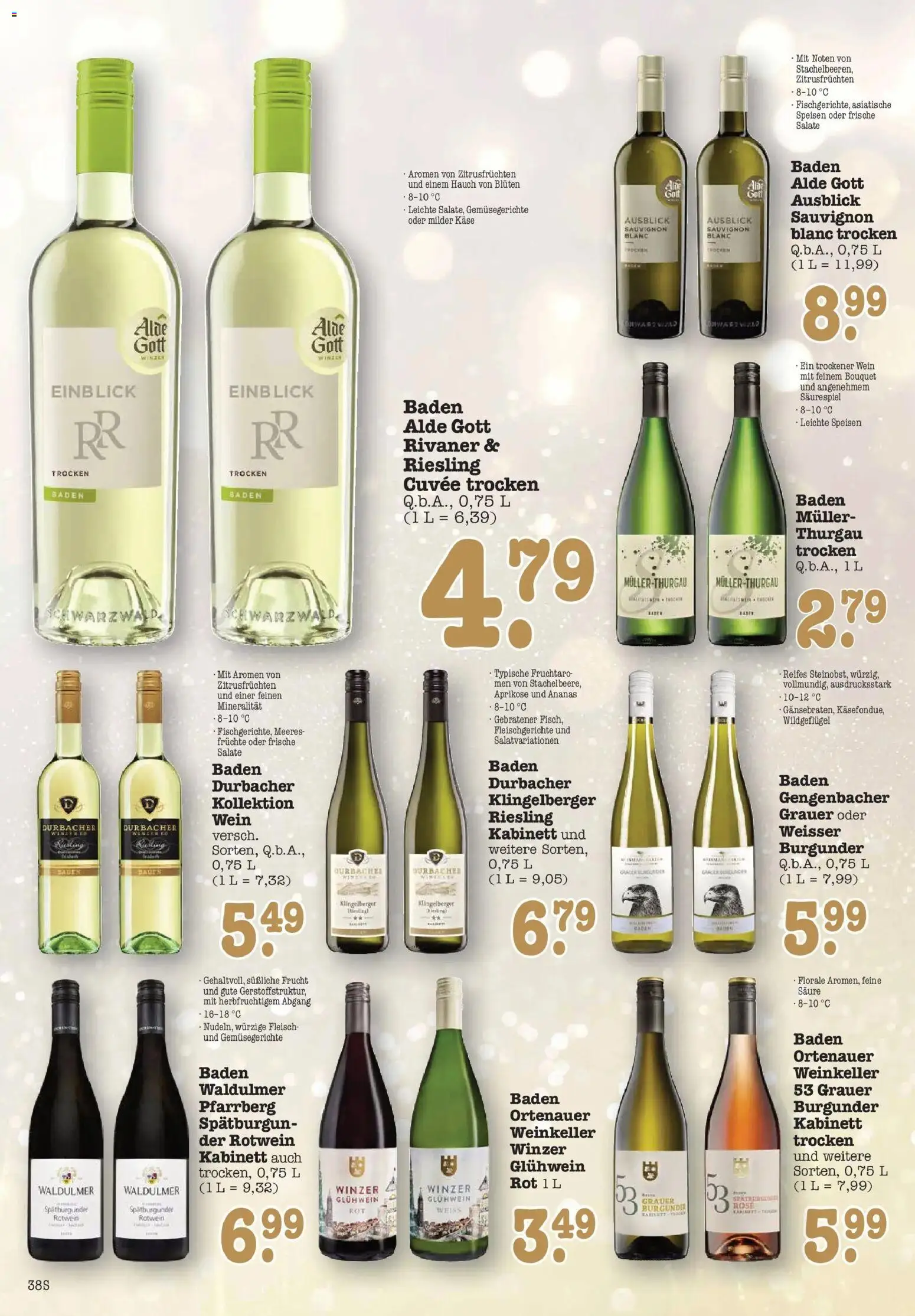 Edeka prospekt Bühlertal	 – gültig ab 15.12.2025 | Seite: 38 | Produkte: Käse, Rotwein, Meeresfrüchte, Wein