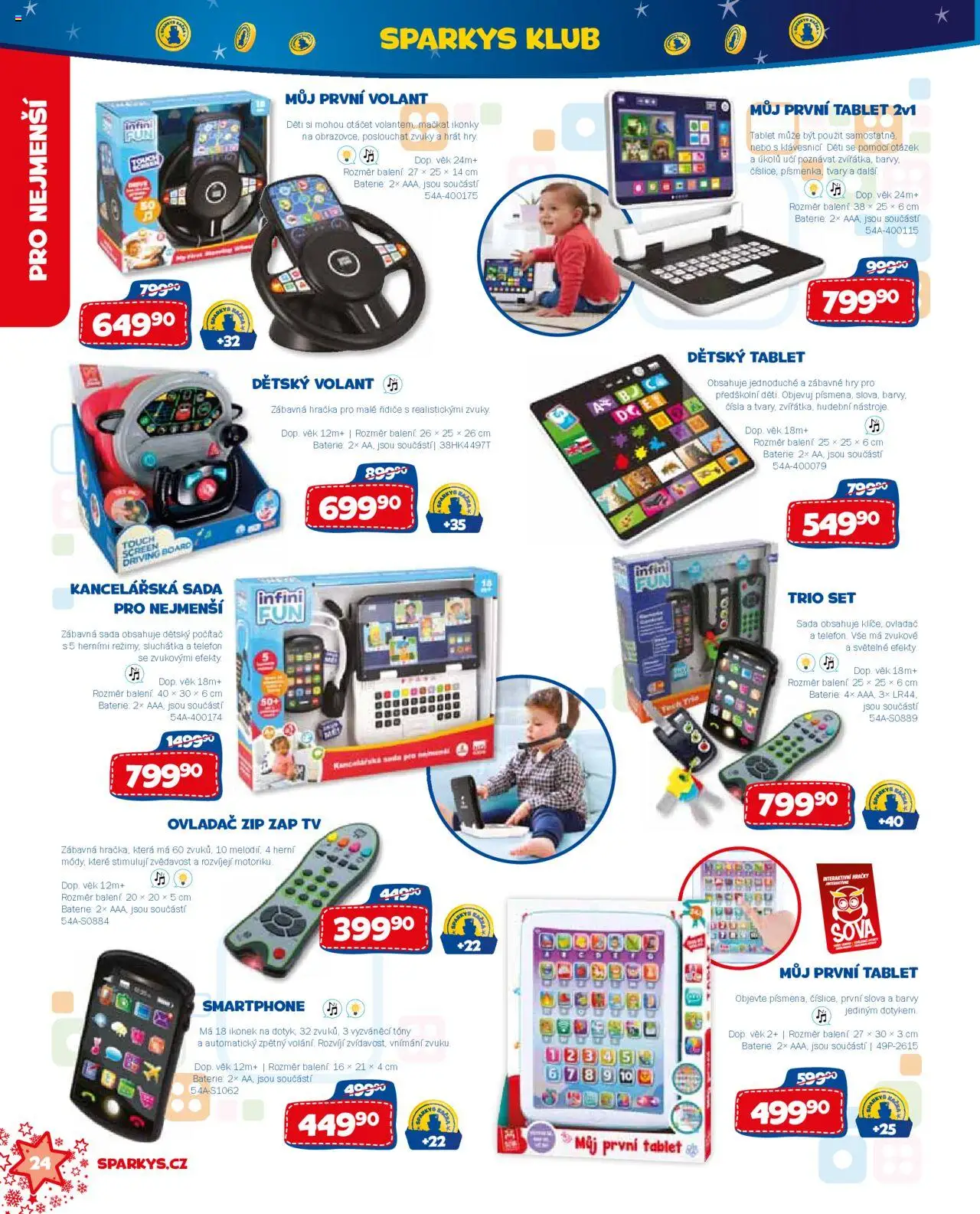 Sparkys katalog Vánoce od 01.10.2025 | Strana: 24 | Produkty: Telefon, Smartphone, Tv, Hračky