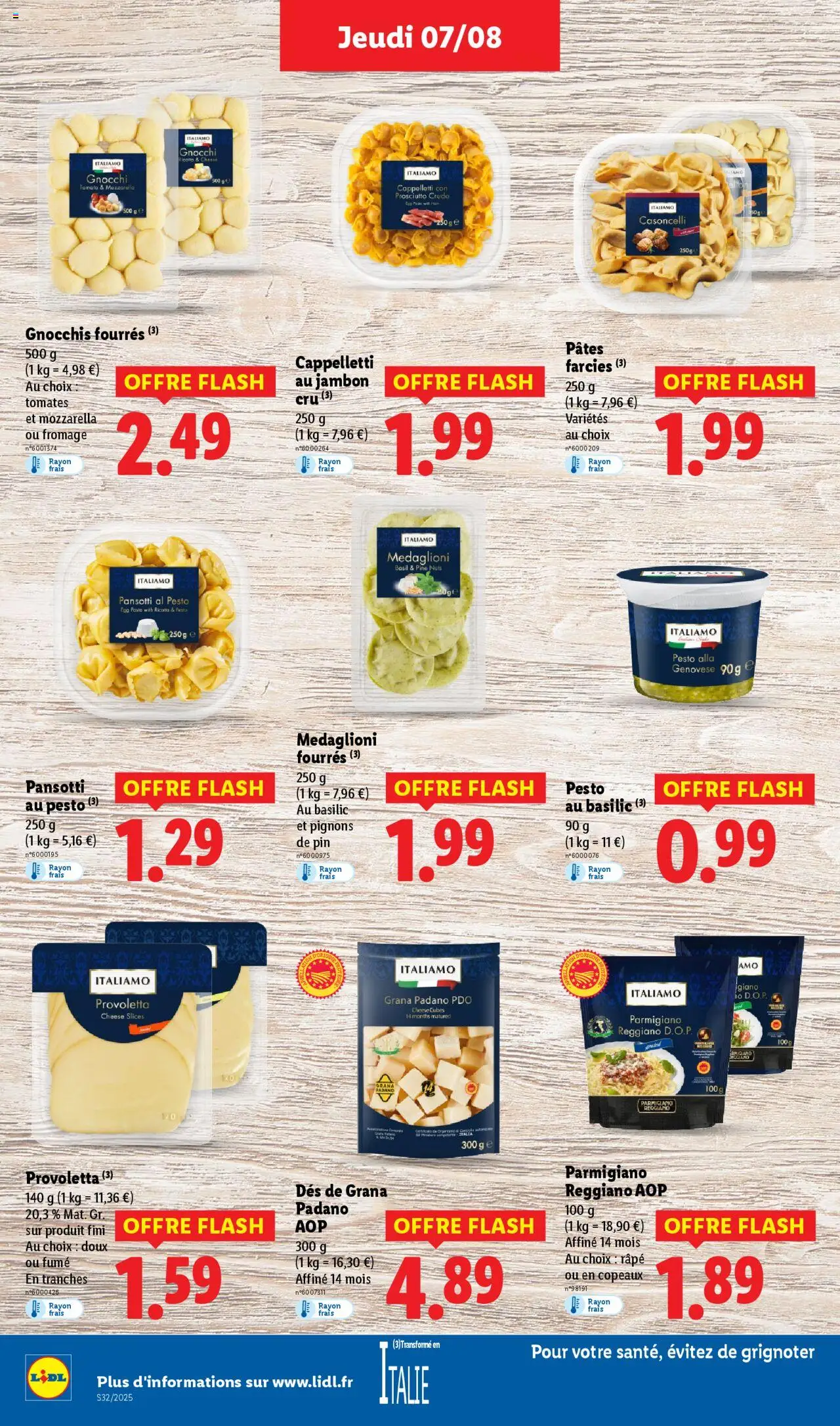  | Page: 20 | Produits: Pesto, Fromage, Jambon, Tomates