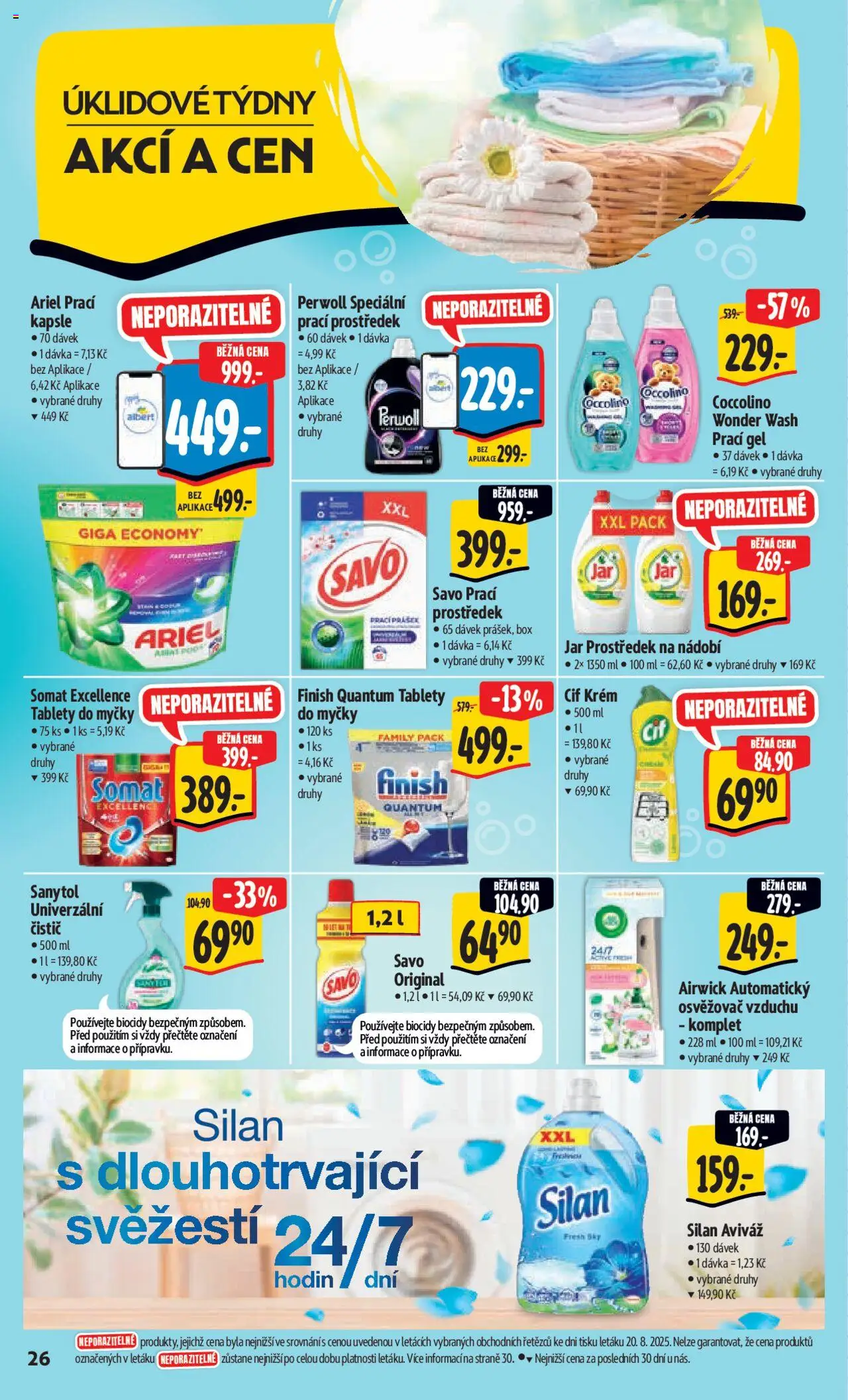 Albert leták - Hypermarket od 27.08.2025 | Strana: 34 | Produkty: Prací gel, Kapsle, Perwoll, Jar