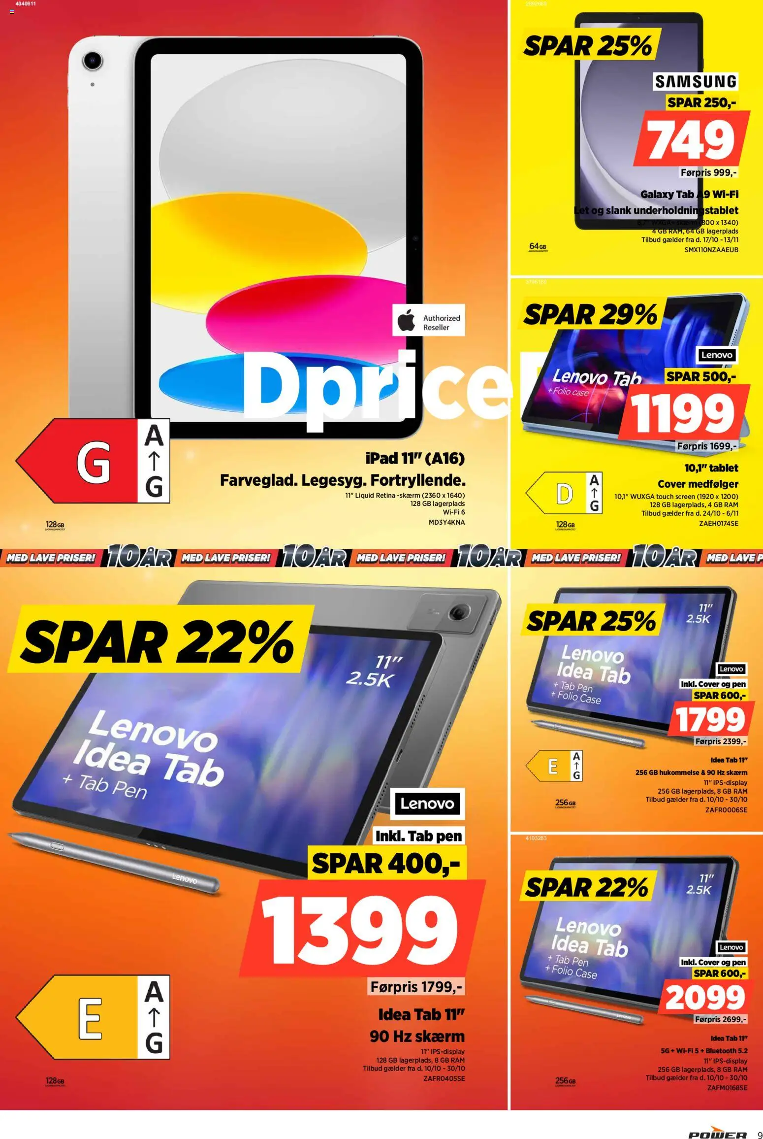 Power tilbudsavis – gyldig fra 24.10.2025 | Side: 9 | Produkter: RAM, Case, Skærm, Tablet