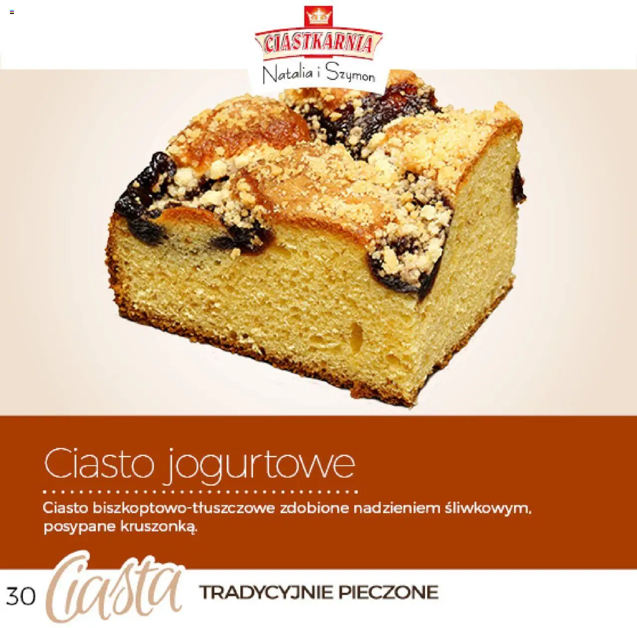 Topaz Gazetka - Ciast od 04.06.2025 | Strona: 30 | Produkty: Ciasto, Śmietana