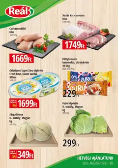 Reál Bevásárló hétvége - Kelet Magyarország - amely érvényes a következő dátumtól: 07.08.2025