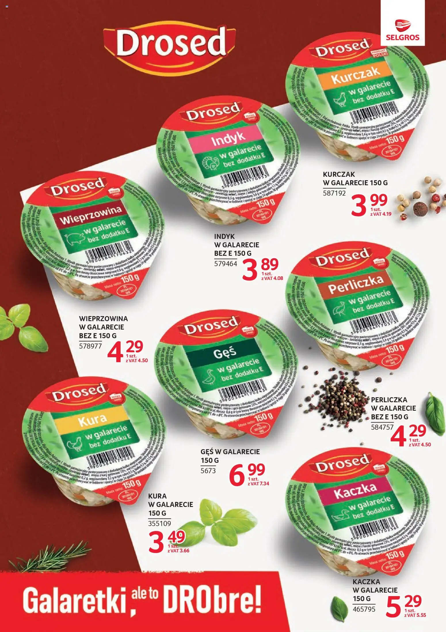 Selgros cash&carry gazetka - Markowe produkty od 19.03.2026 | Strona: 9 | Produkty: Galaretki, Kurczak, Gęś, Kaczka