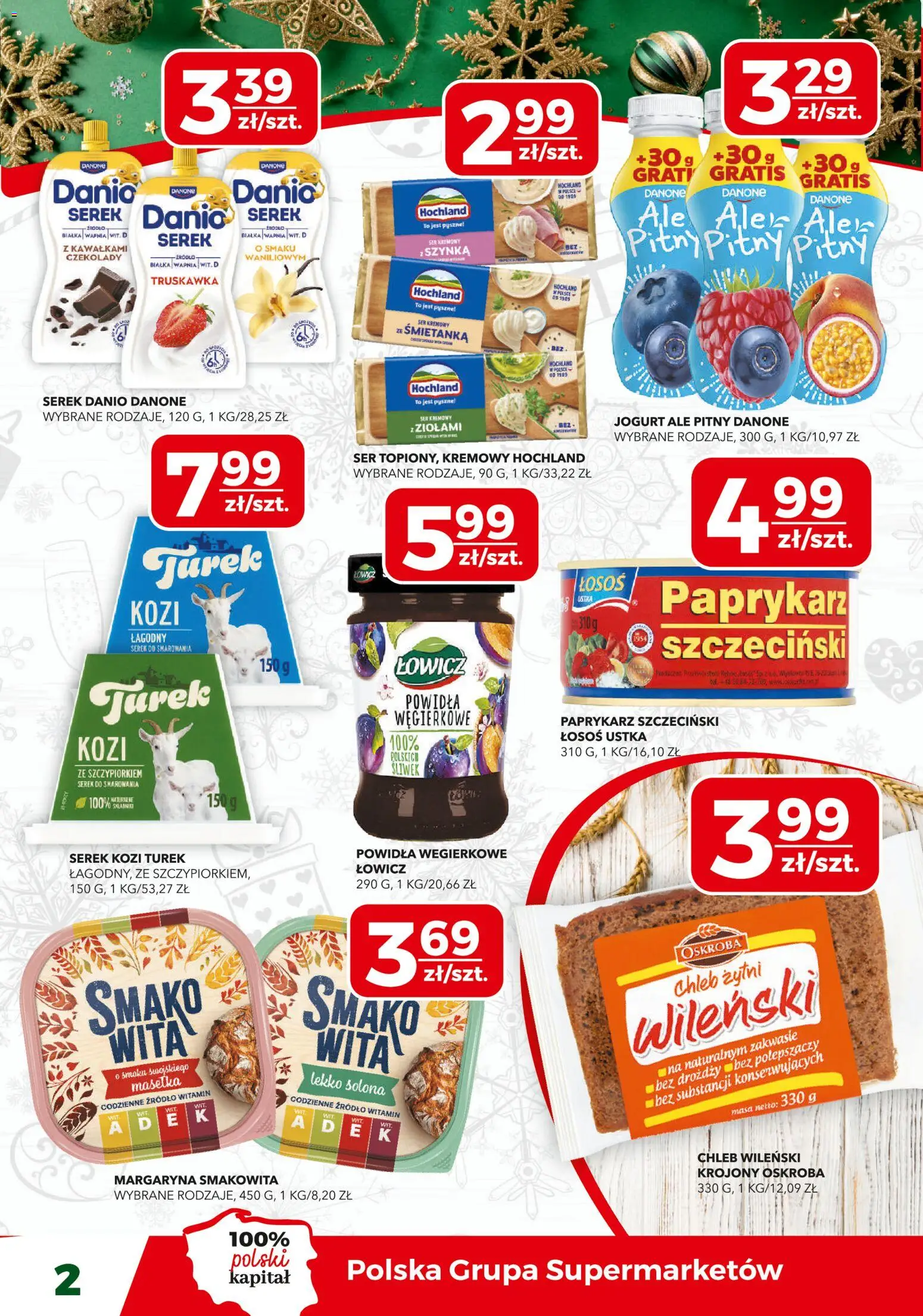 Top Market Gazetka od 04.12.2025 | Strona: 2 | Produkty: Paprykarz szczeciński, Chleb żytni, Powidła, Serek do smarowania