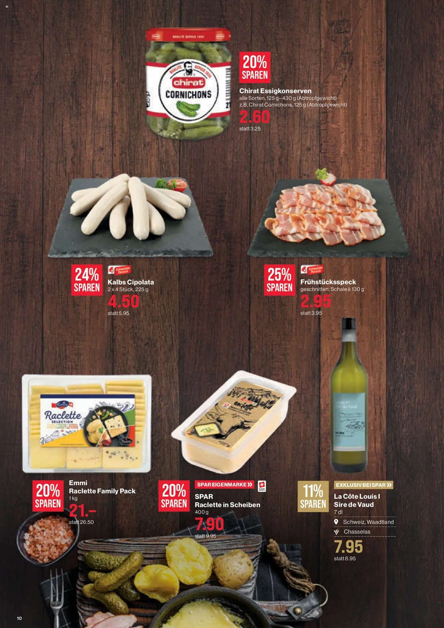 SPAR Aktionen – gültig ab 30.10.2025 | Seite: 10 | Produkte: Raclette