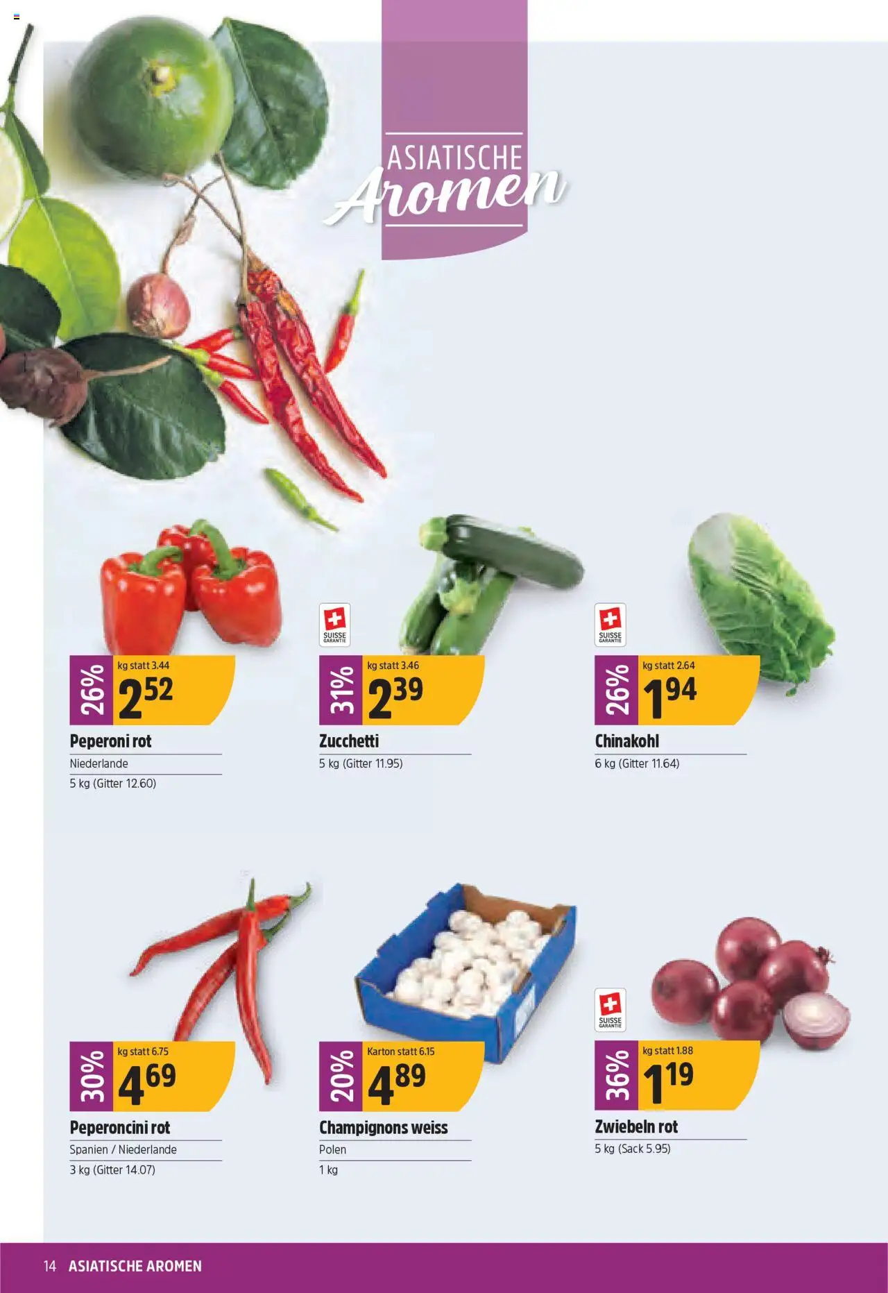 TopCC Aktionen ab 25.08.2025 | Seite: 14 | Produkte: Gitter, Champignons, Chinakohl, Zwiebeln
