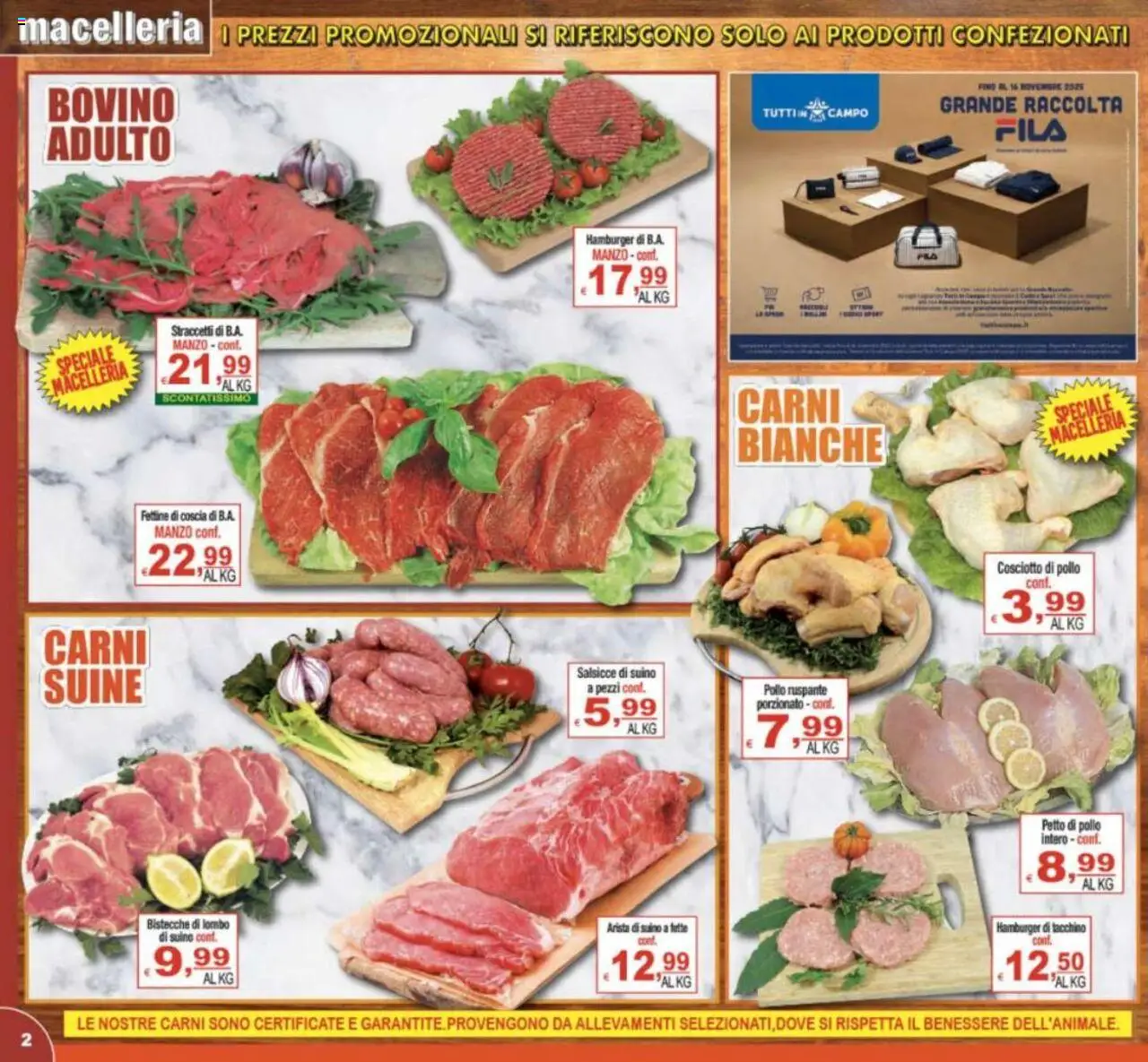Volantino CTS del 17.10.2025 | Pagina: 2 | Prodotti: Petto di Pollo, Manzo, Suino, Tacchino