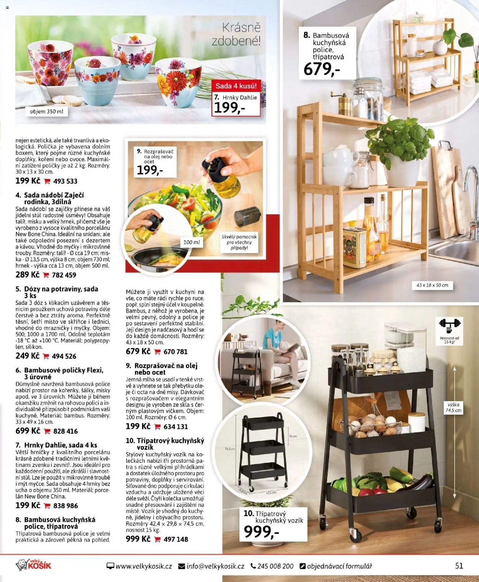 Velký Košík katalog únor 2026 od 01.02.2026 | Strana: 51 | Produkty: Polička, Olej, Ocet, Rozprašovač na olej