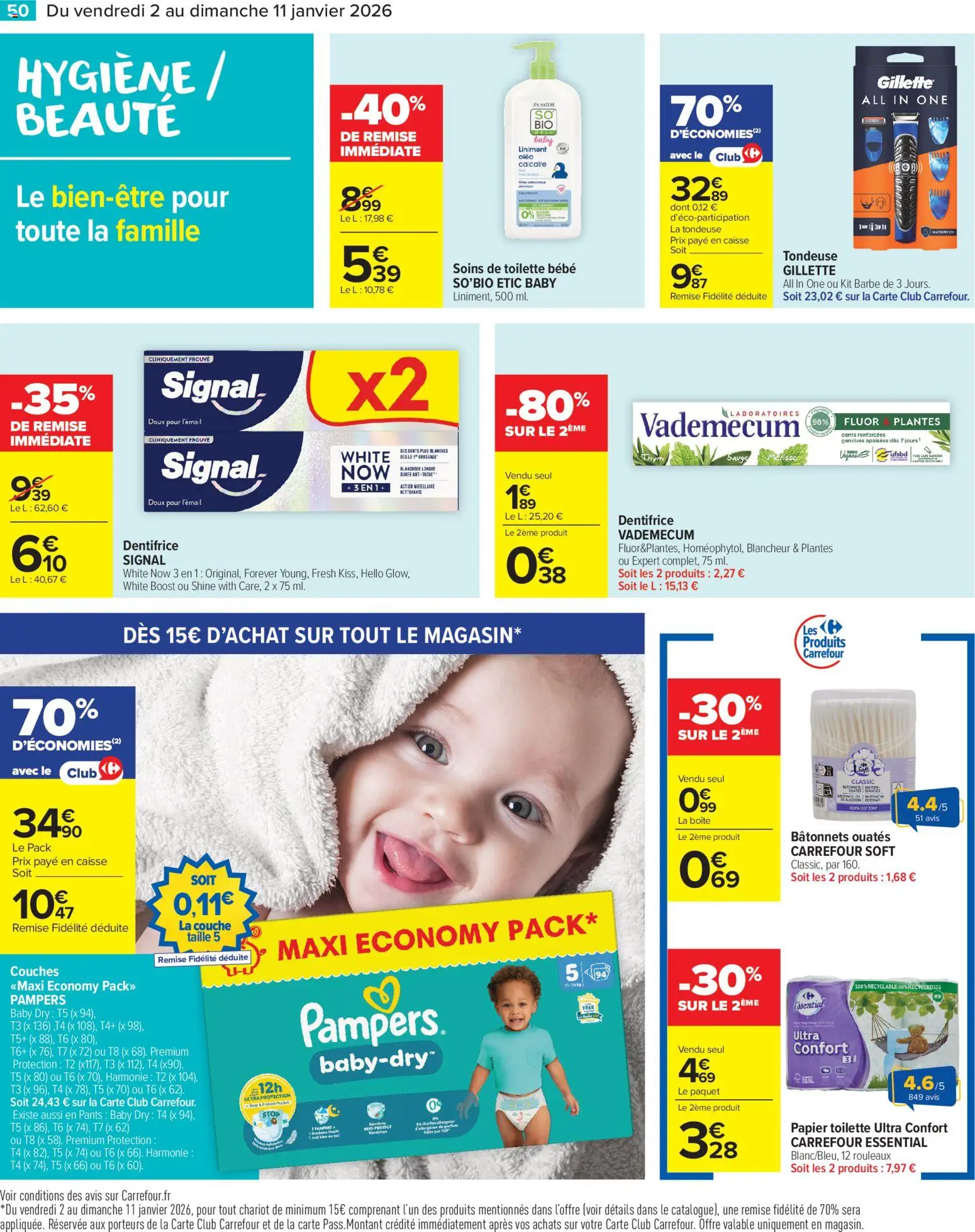 {H1} | Page: 52 | Produits: Pampers, Papier toilette, Plantes, Dentifrice