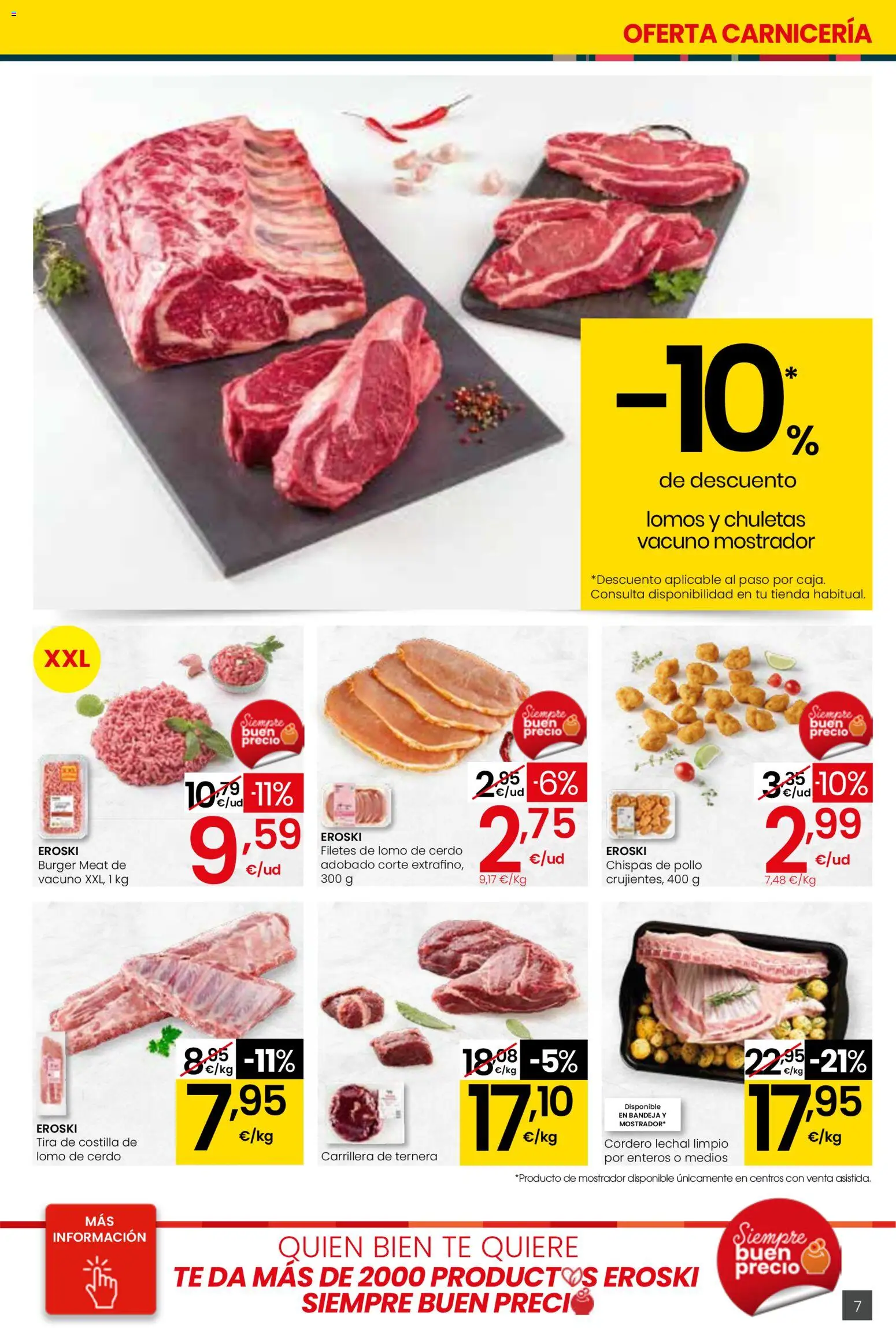 Eroski - Viste tu cesta de primavera Center │ válido desde el 12.03.2026 | Página: 7 | Productos: Cerdo, Té, Φίλτρο καφέ, Bandeja