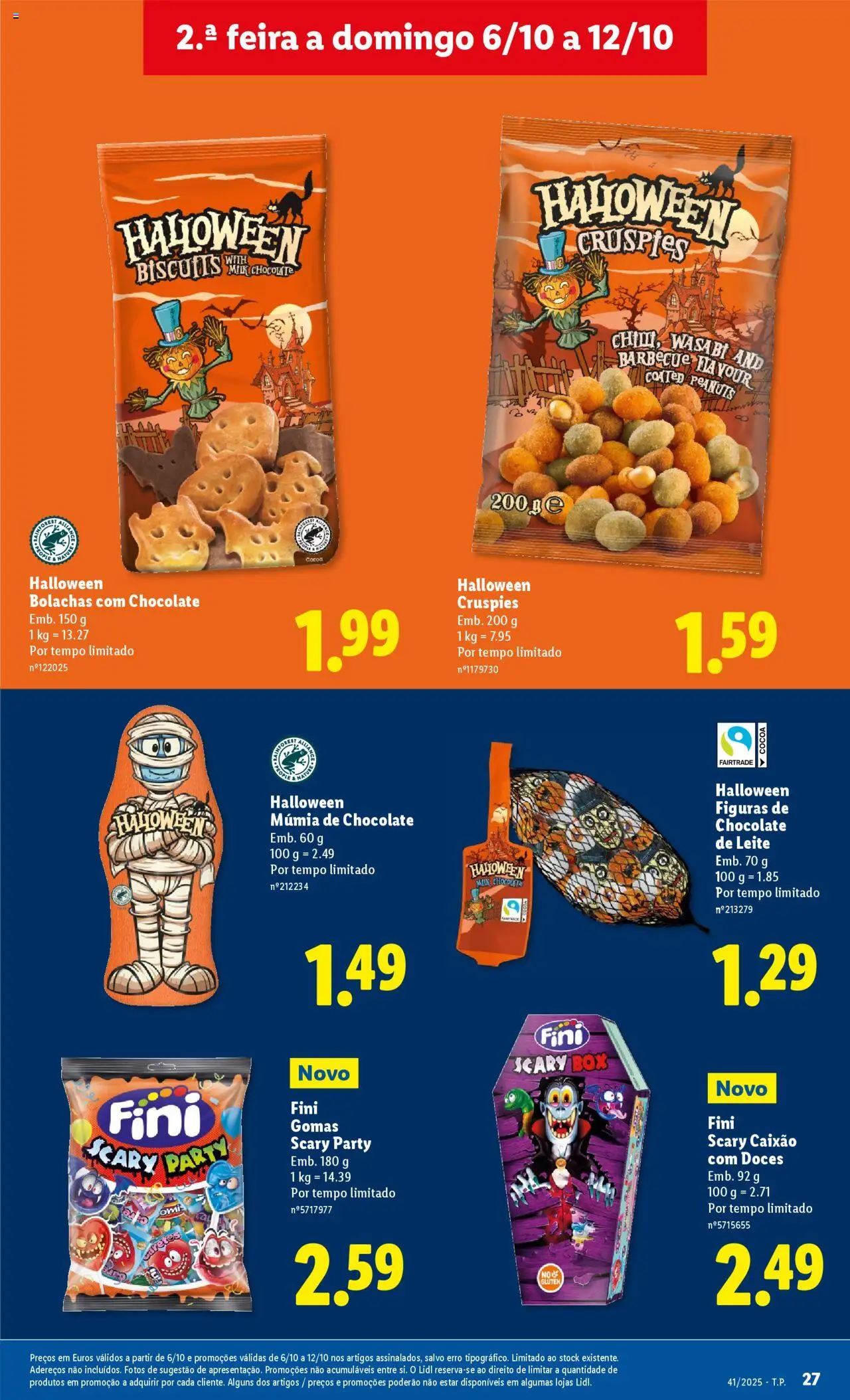Lidl folheto │ válido de 06.10.2025 | Página: 27 | Produtos: Bolachas, Leite, Chocolate, Doces