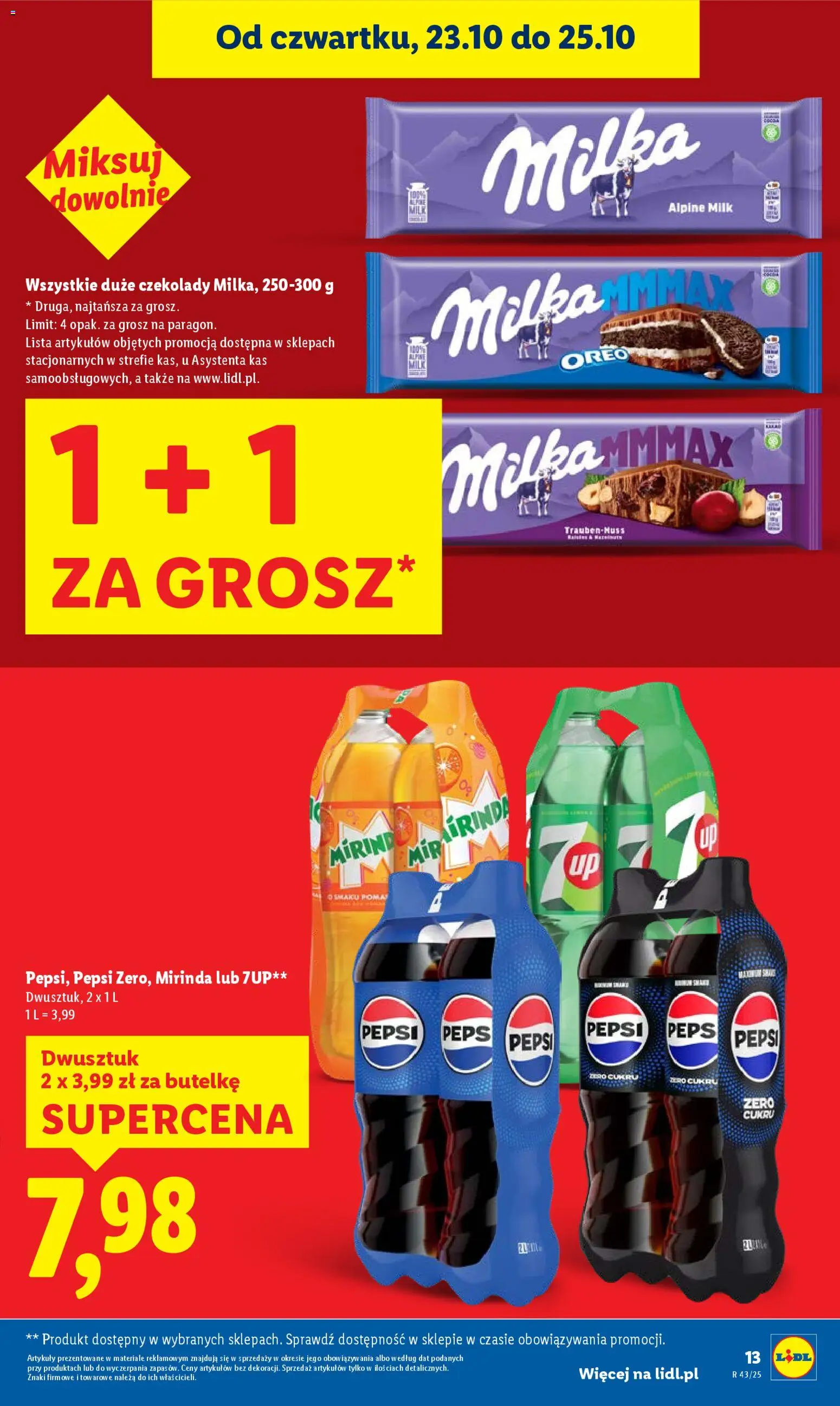 Lidl Gazetka od 23.10.2025 | Strona: 15 | Produkty: Czekolady, Waga, Pepsi, Milka
