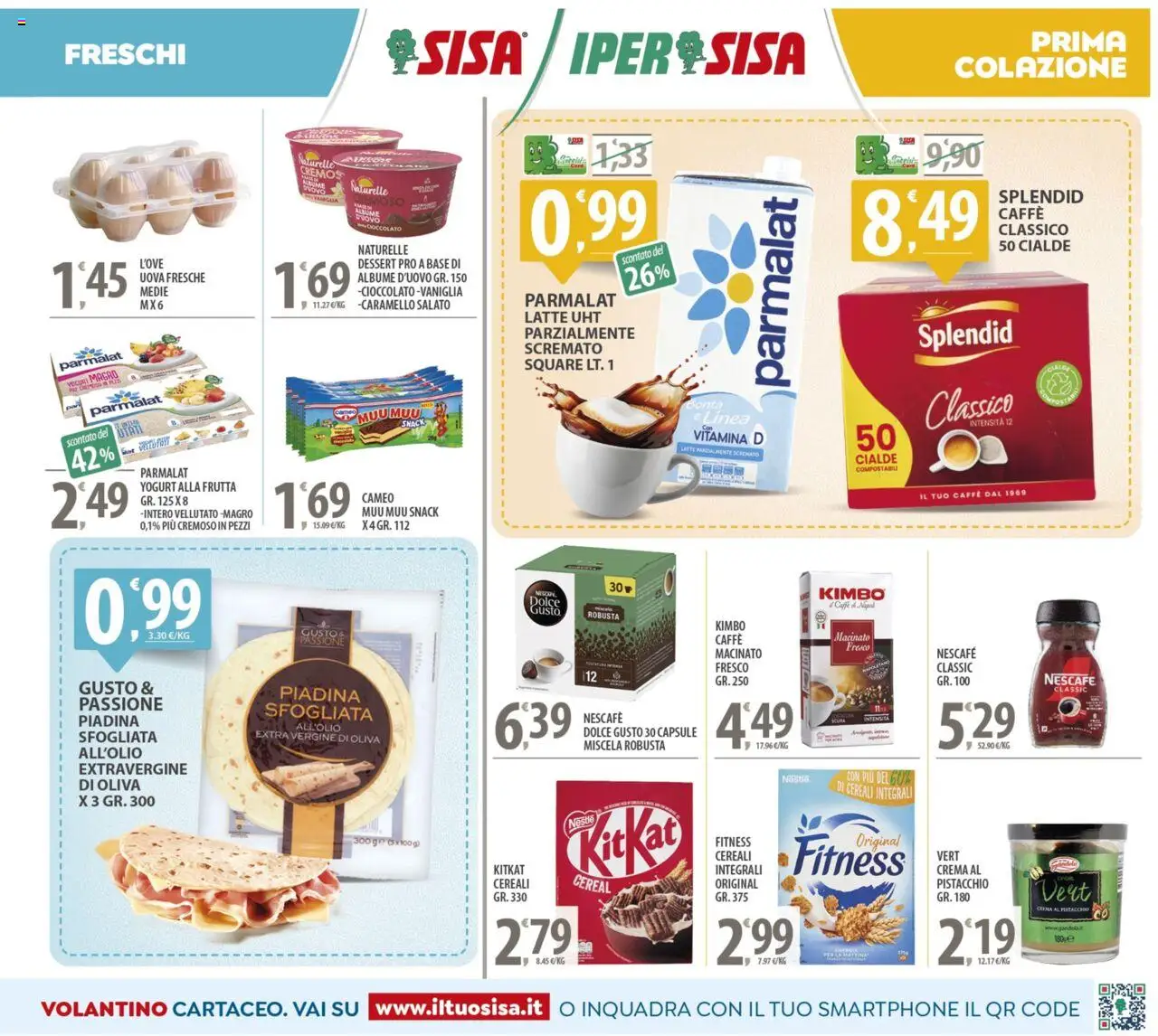 Volantino SISA del 21.08.2025 | Pagina: 7 | Prodotti: Yogurt, Uova, Latte, Piadina