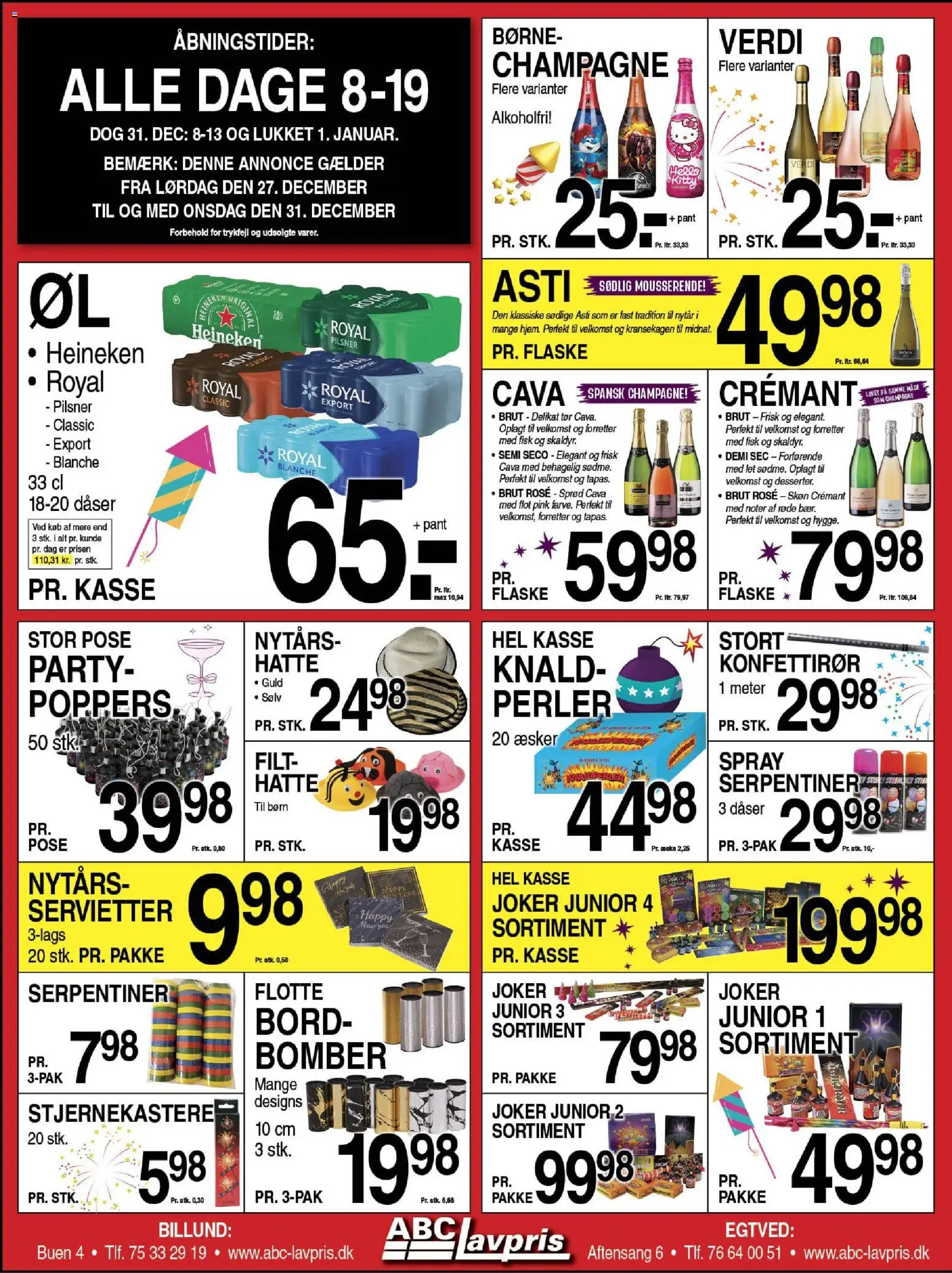 Abc Lavpris tilbudsavis – gyldig fra 24.12.2025 | Side: 1 | Produkter: Fisk, Bord, Søm