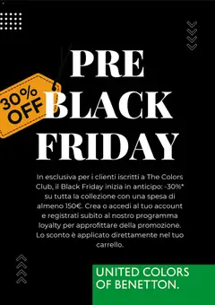 Anteprima del volantino Benetton - Black Friday avviso valido a partire dal 19.11.2025