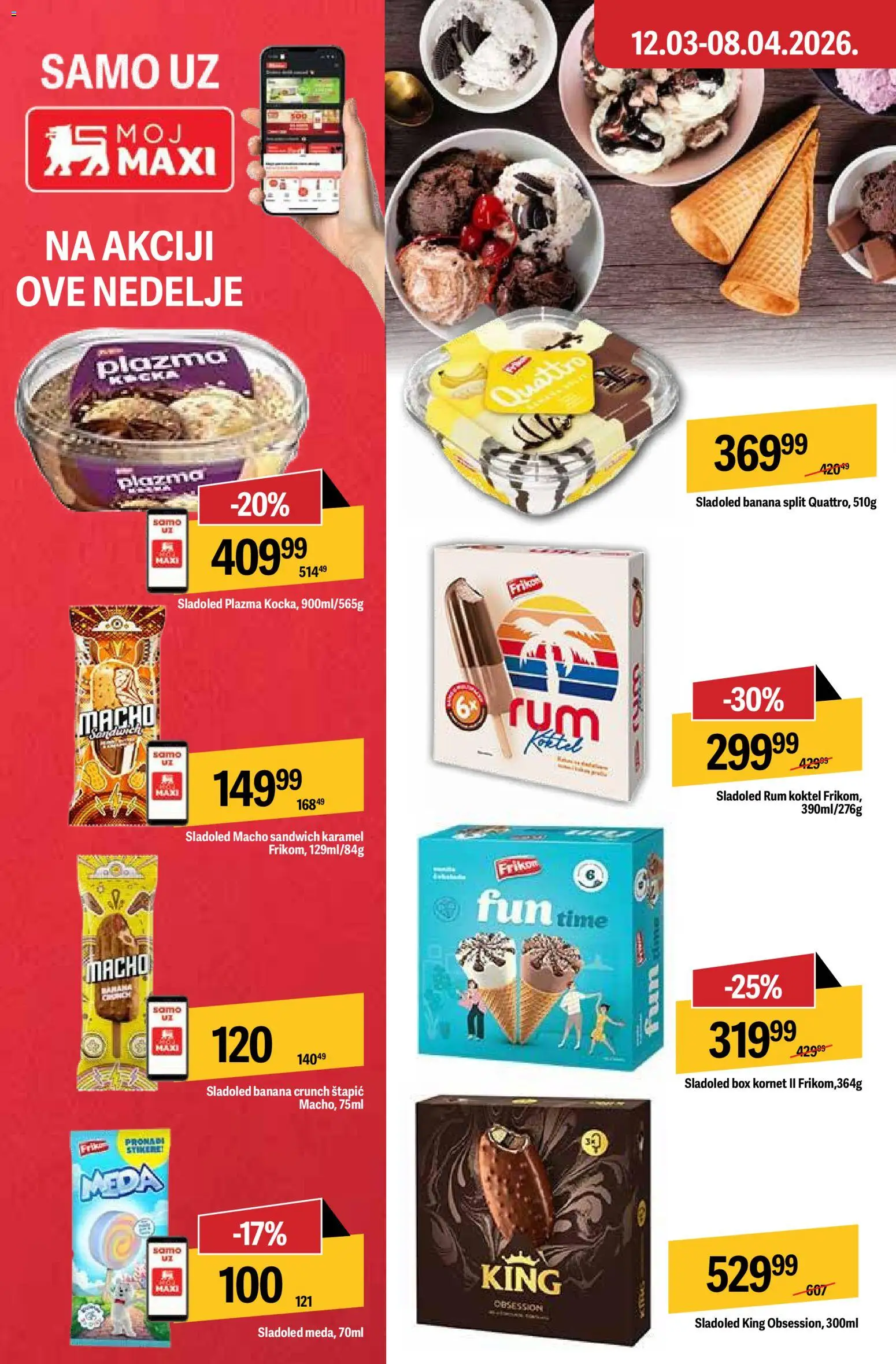 Maxi katalog katalog - važi od 19.03.2026 | Strana: 24 | Proizvode: Banana, Sladoled, Plazma