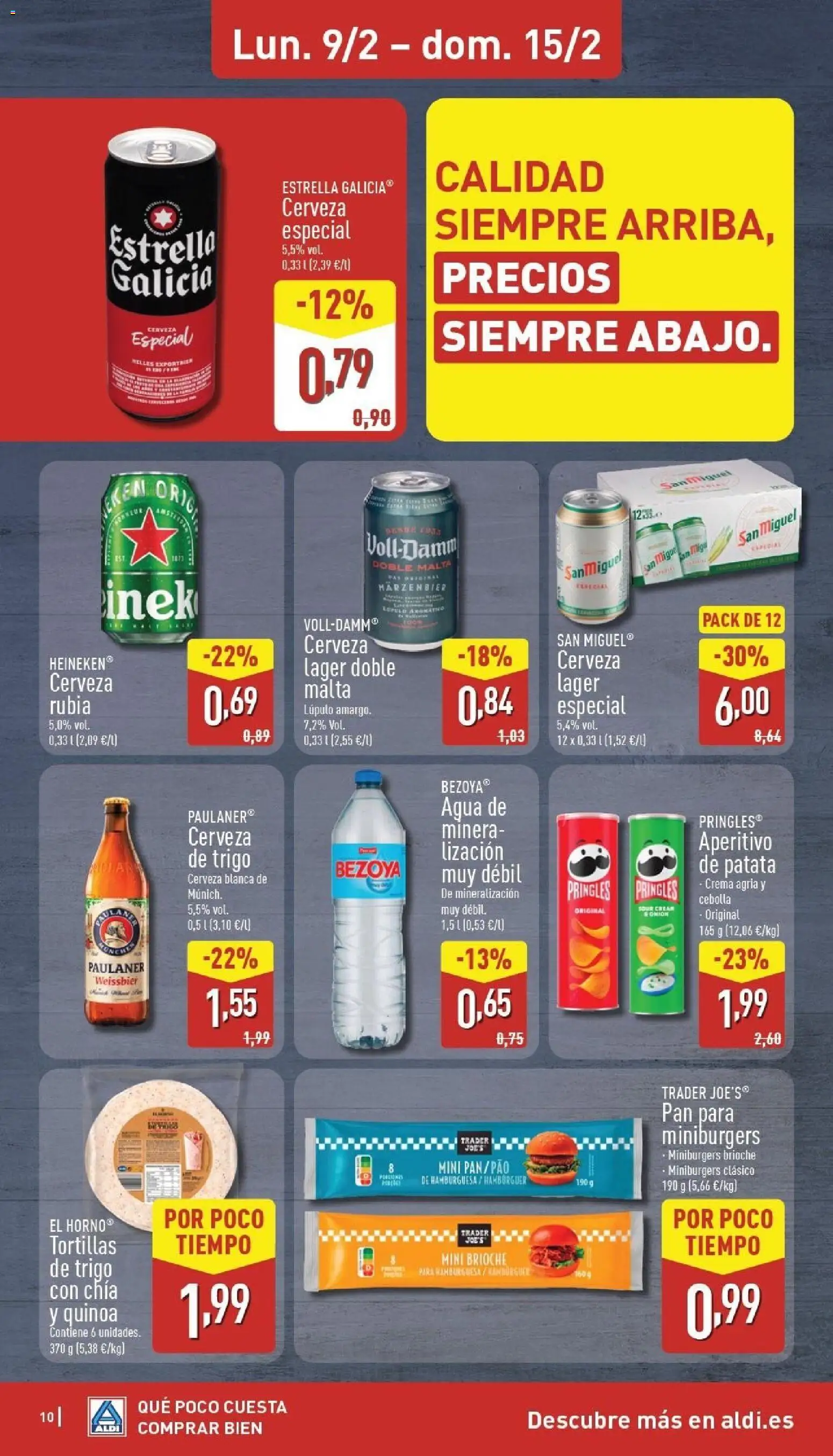 Aldi folleto Península │ válido desde el 09.02.2026 | Página: 10 | Productos: Pan, Παγωμένο τσάι, Σοκολατούχο γάλα, Σπανάκι